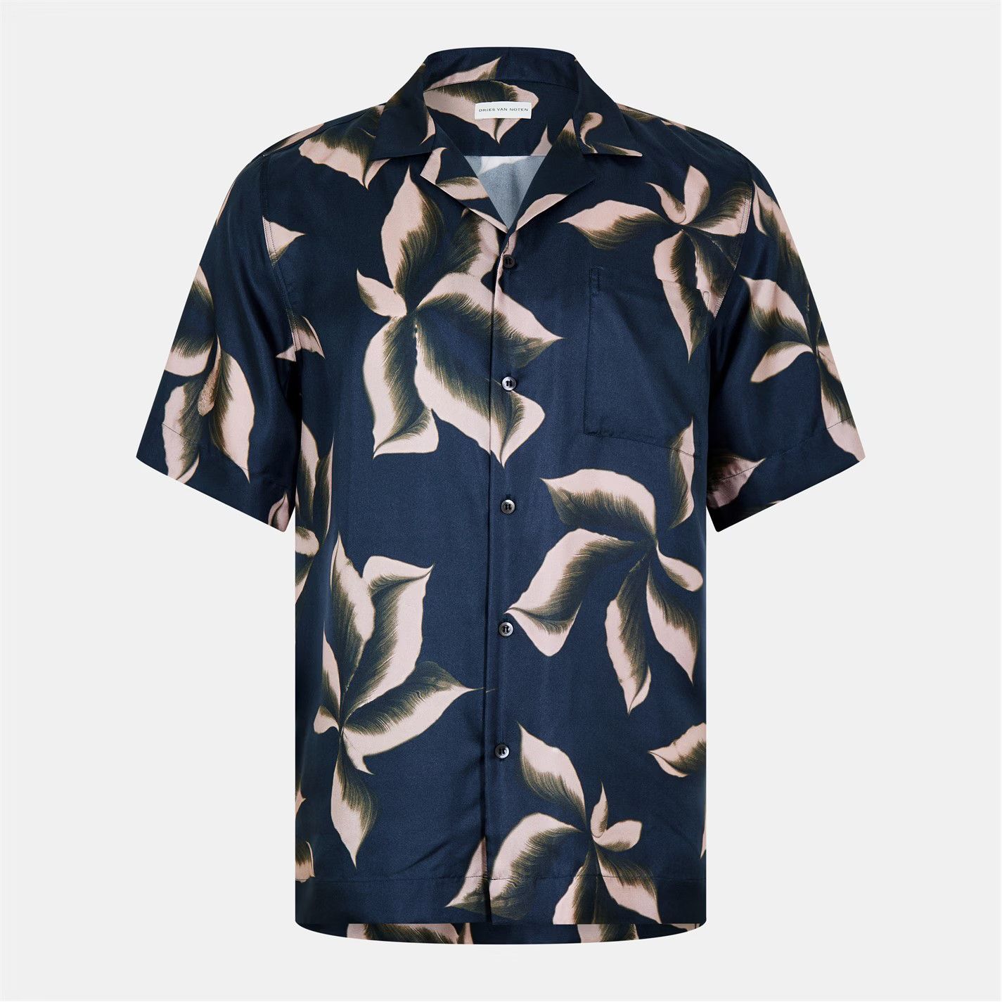 Dries Van Noten o1g2r1mq0426 Carlton Shirt in Dark Navy Size US L / EU 52-54 / 3 - 1 Thumbnail