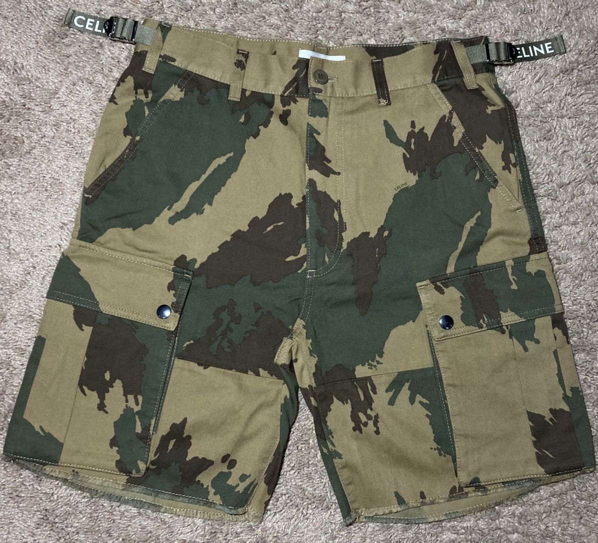 Celine New SS24 Celine Camo Cargo Bermuda Shorts 46 2024 Hedi Cut Size US 30 / EU 46 - 1 Thumbnail