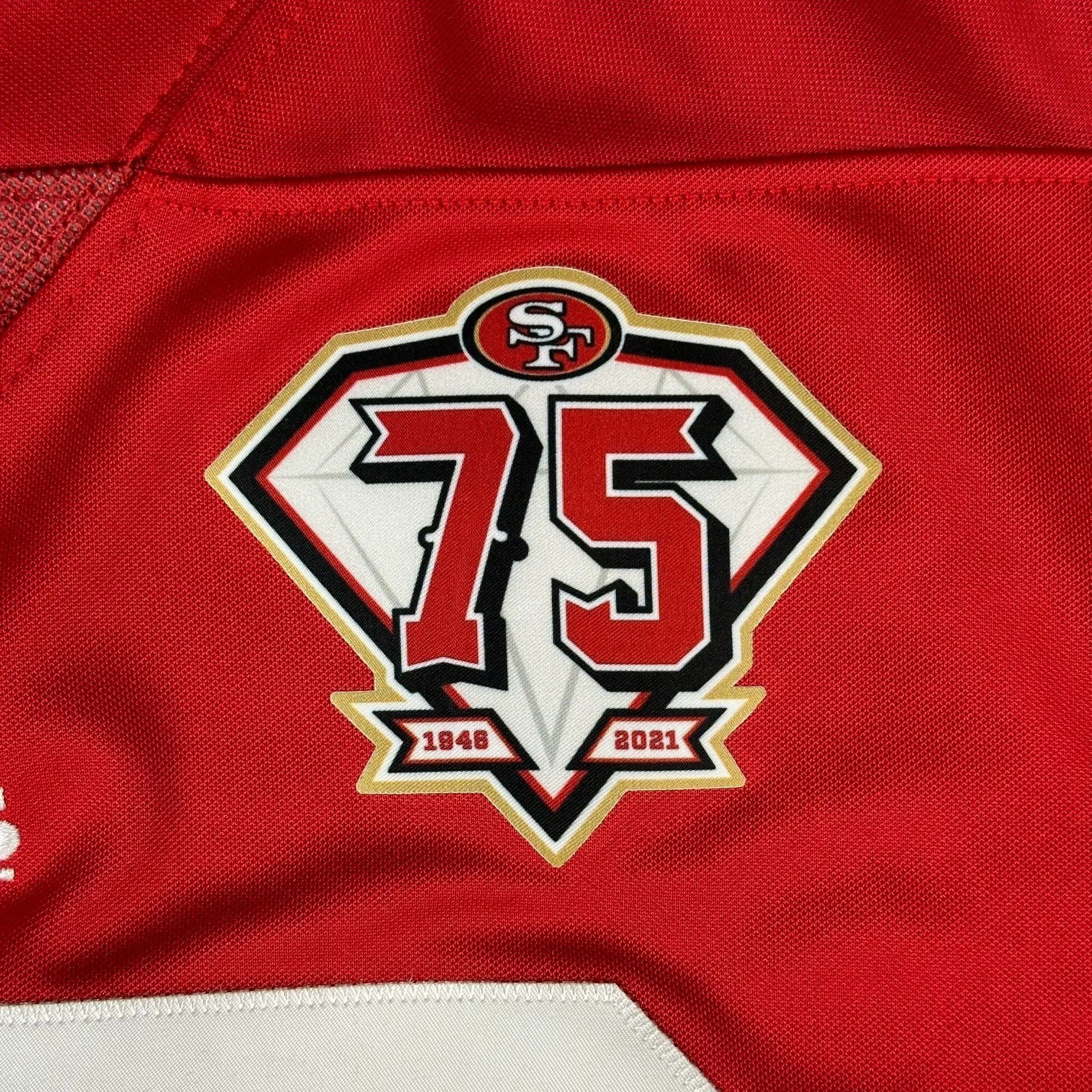 NFL Jerry Rice #80 San Francisco 49ers 75th Anniversary Red Jers Size US L / EU 52-54 / 3 - 6 Thumbnail