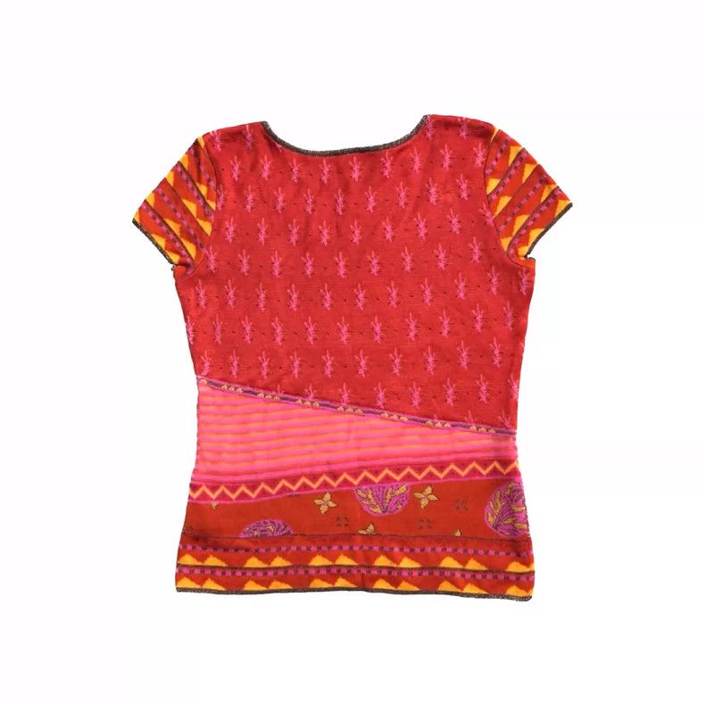 Kenzo KENZO 90's show knit patchwork top Size S / US 4 / IT 40 - 2 Thumbnail