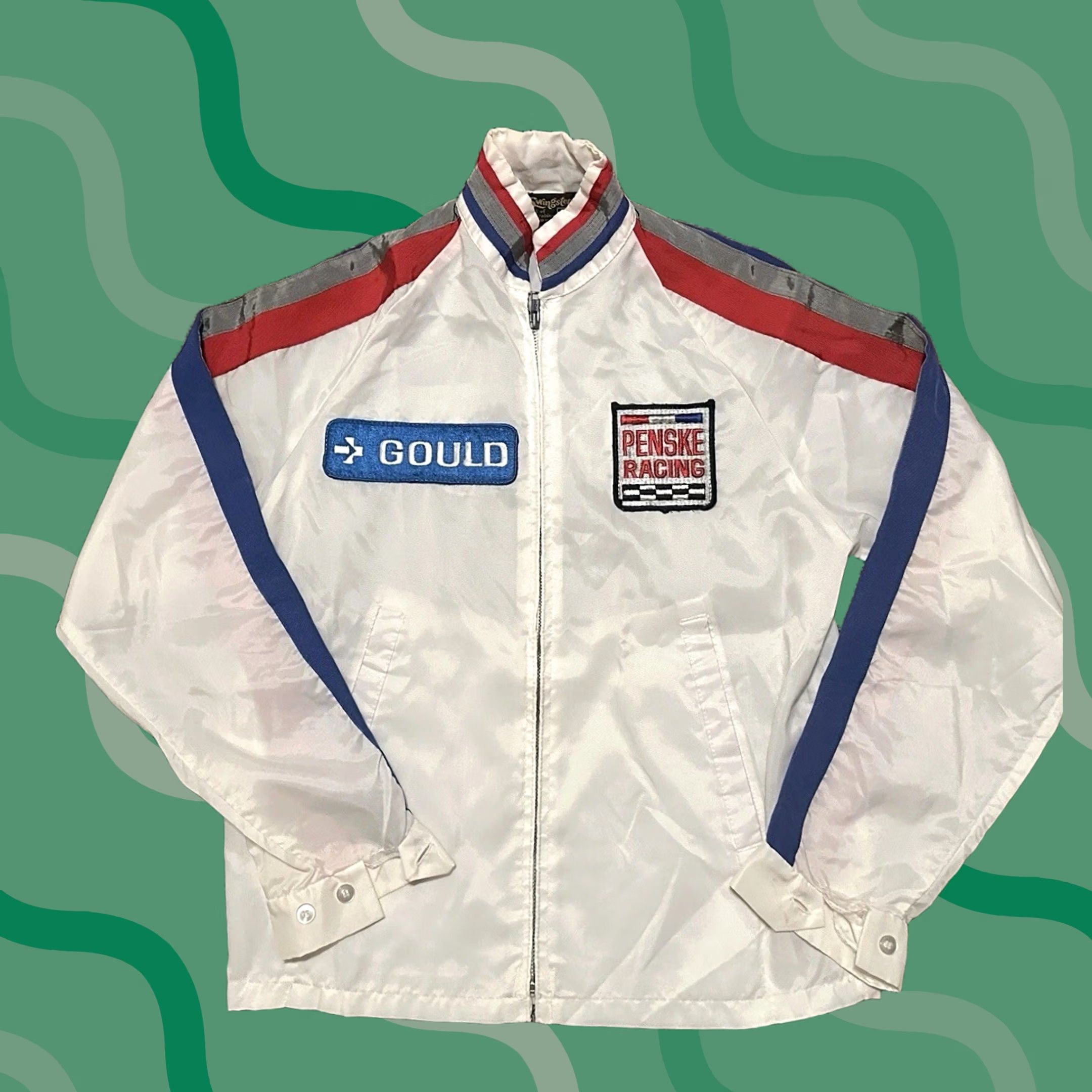 Vintage VINTAGE Swingster Windbreaker Mens Small Full Zip 70s Racing White Embroidered Logo Size US S / EU 44-46 / 1 - 1 Thumbnail