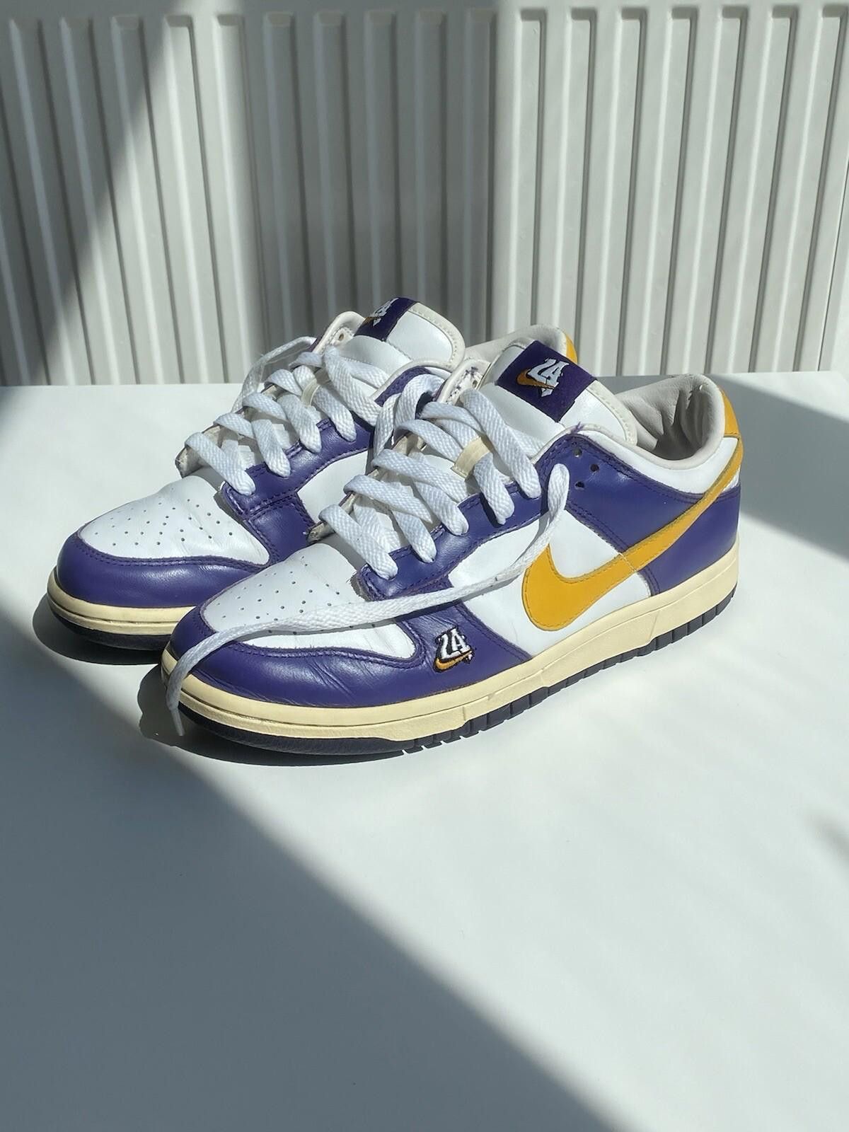 Nike 2004 Nike Dunk Low Lakers LA US7 Vintage Size US 7 / EU 40 - 2 Thumbnail