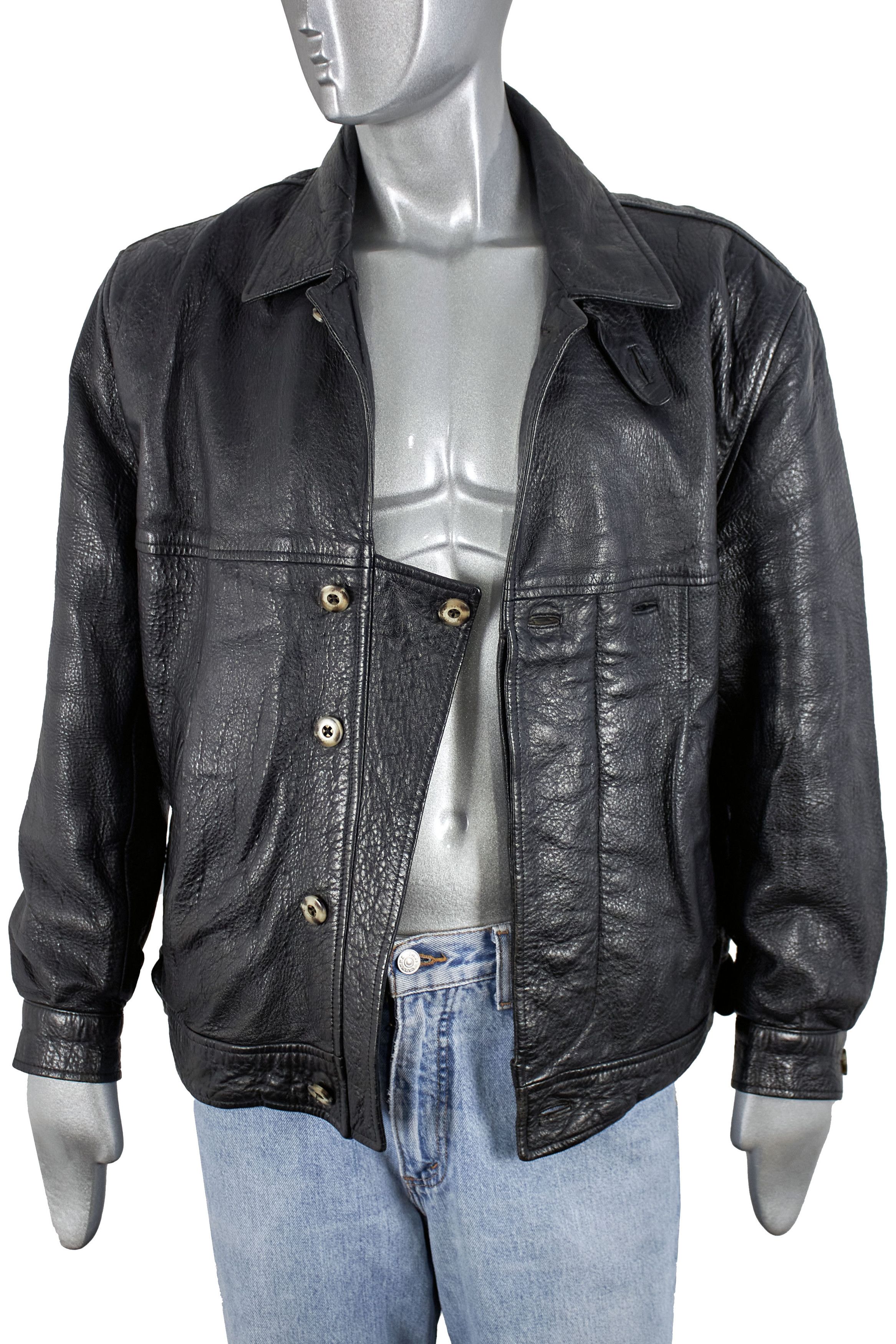 Vintage Vintage 80s Designer Deerskin Leather Italian Mens Jacket Size US L / EU 52-54 / 3 - 4 Thumbnail