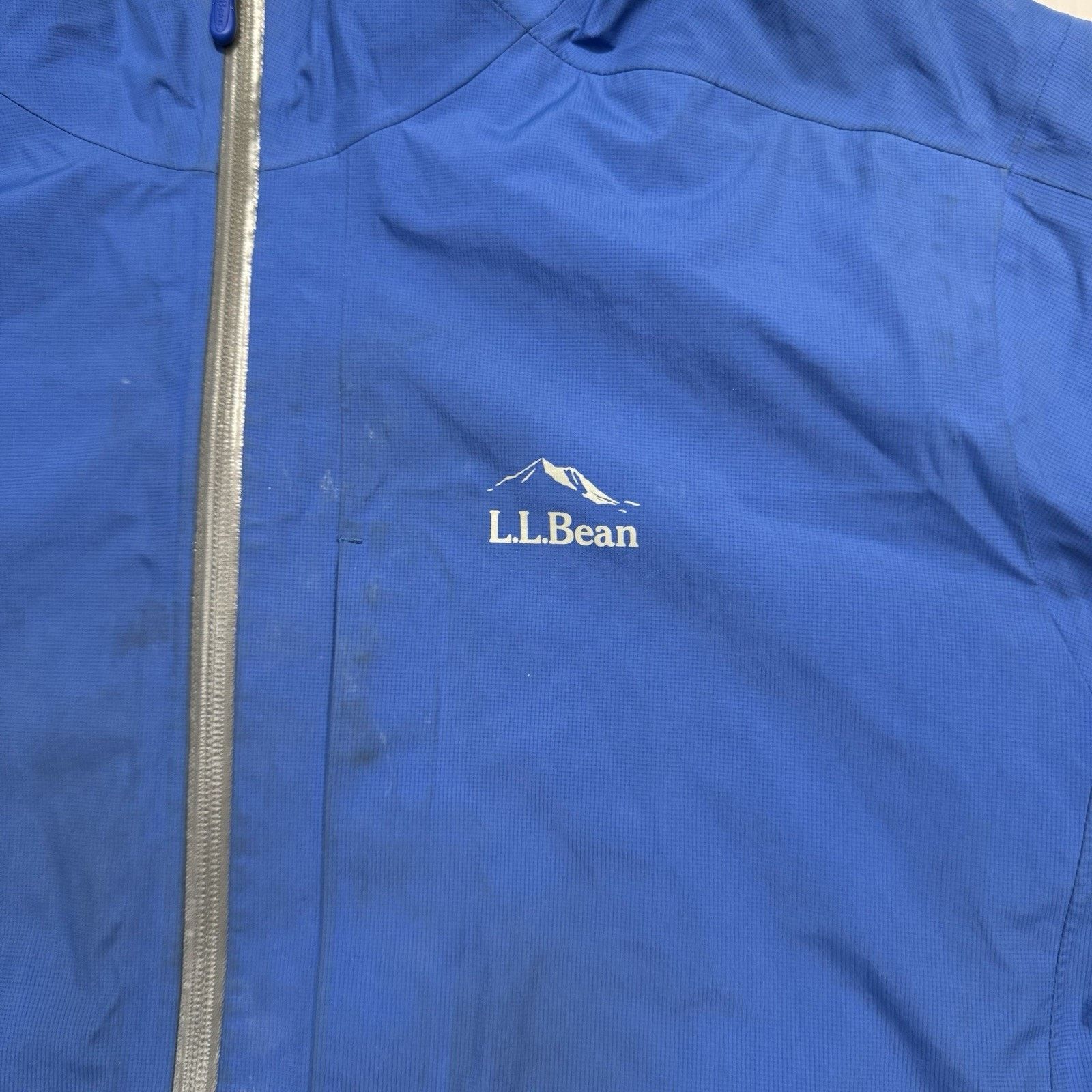 L.L. Bean LLBean Jacket Men XL Blue Hood Water Resistant Shell Pit Zip Size US XL / EU 56 / 4 - 2 Thumbnail