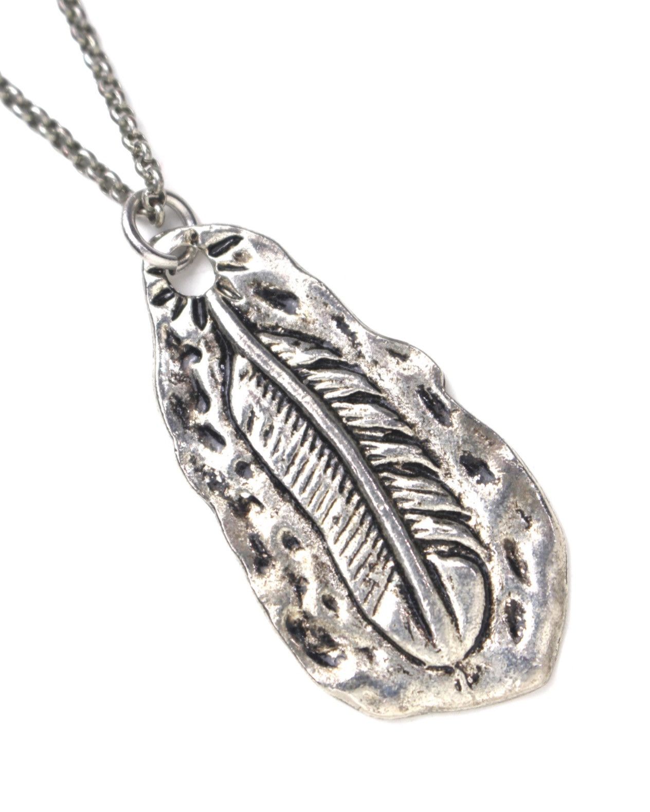 Vintage 2000S UNTITLED JAPAN FEATHER SILVER-PLATED PENDANT NECKLACE Size ONE SIZE - 3 Thumbnail