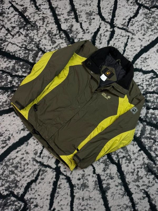 Jack Wolfskin insulated outdoor ski jacket green khaki xs logo Size XS / US 0-2 / IT 36-38 - 2 Thumbnail
