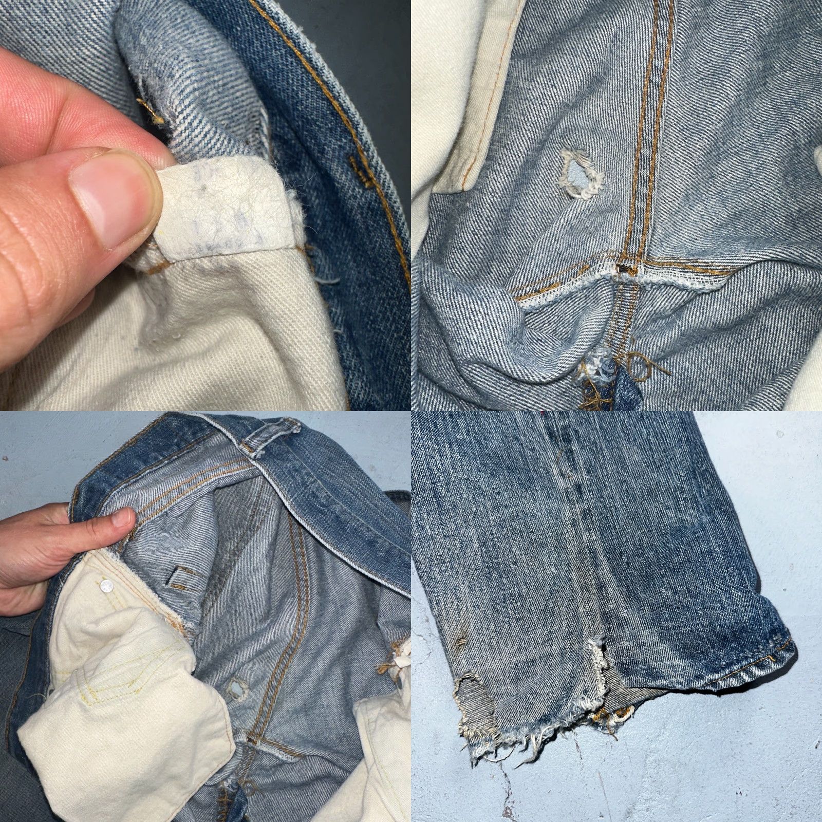 Levi's VINTAGE Levi's 501 Jeans Men Medium Blue 70s USA Distressed Classic Straight Denim 34x32 Size US 32 / EU 48 - 8 Thumbnail