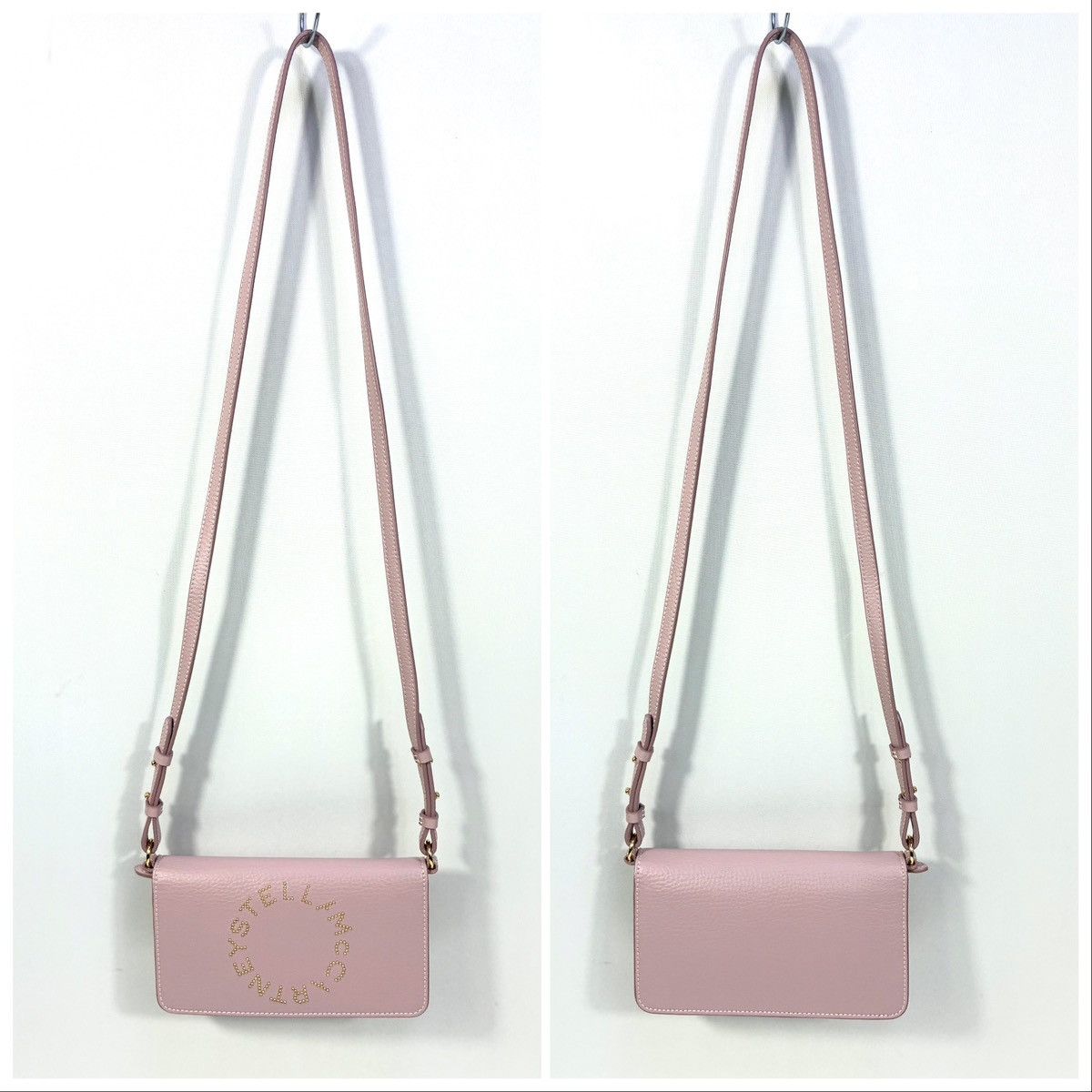 Stella McCartney Stella McCartney Mini Logo Faux Leather Crossbody Pale Mauve Size ONE SIZE - 8 Thumbnail