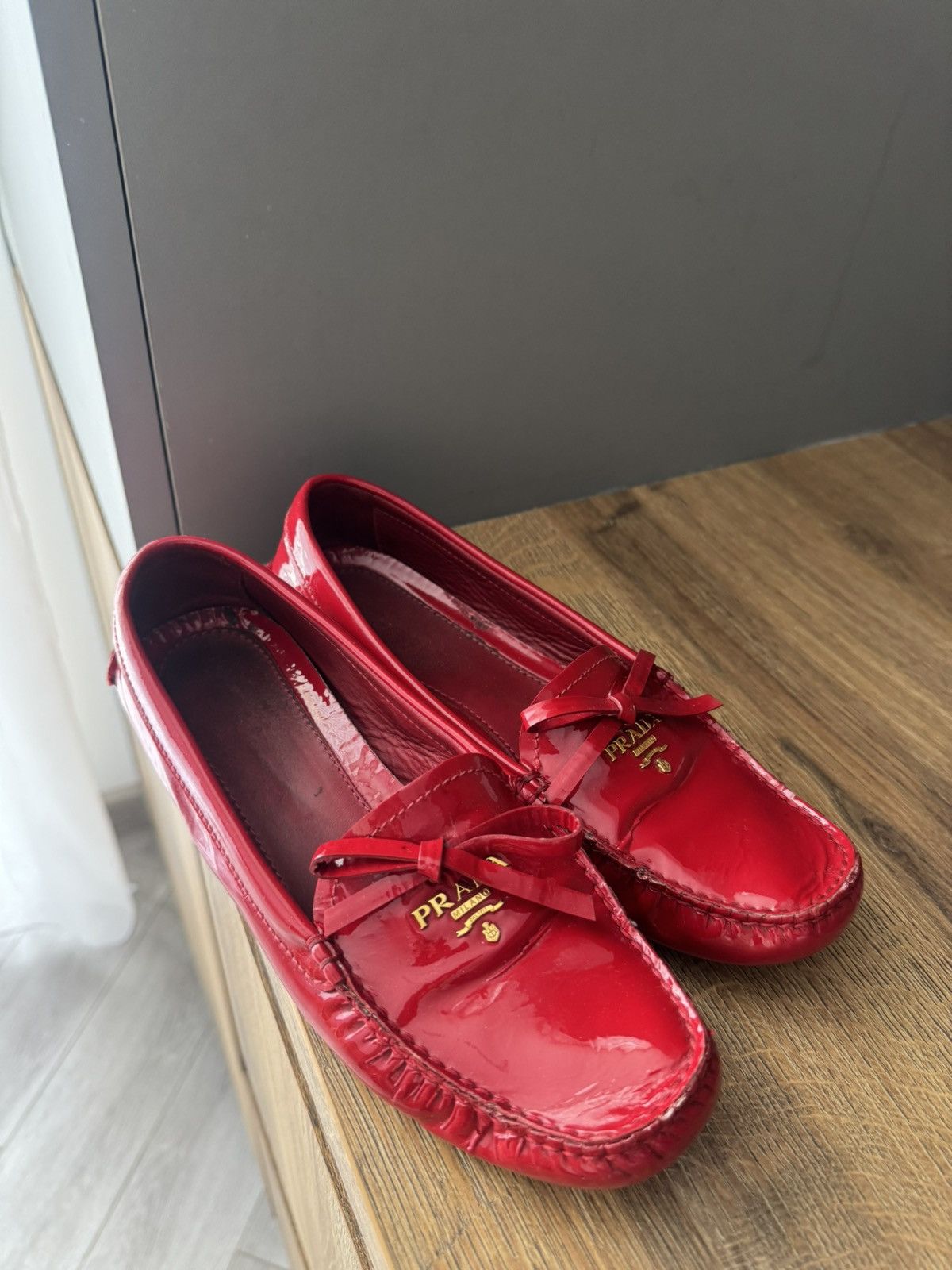 Prada PRADA Logo Saffiano Moccasin Loafers 1D530B y2k Size US 6 / IT 36 - 1 Thumbnail