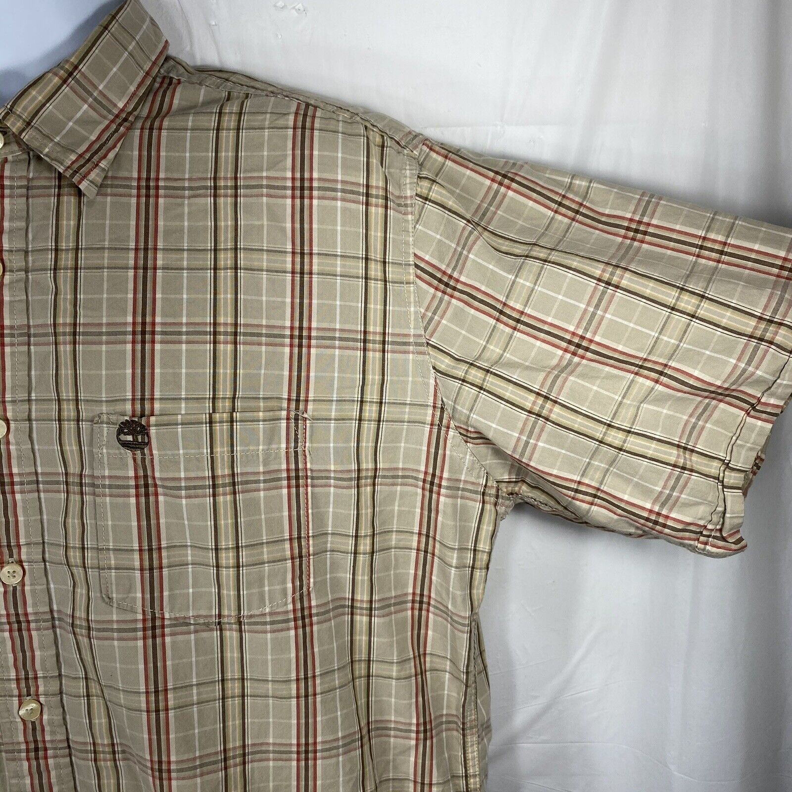 Timberland Timberland Light Brown Plaid Button Down Casual Shirt Size US L / EU 52-54 / 3 - 5 Thumbnail