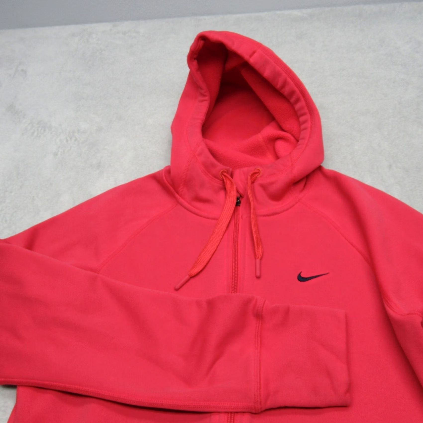 Nike Nike Hoodie Womens Medium Red Therma-FIT Full Zip Thumbholes Athletic Womens Short Form? Size M / US 6-8 / IT 42-44 - 6 Thumbnail