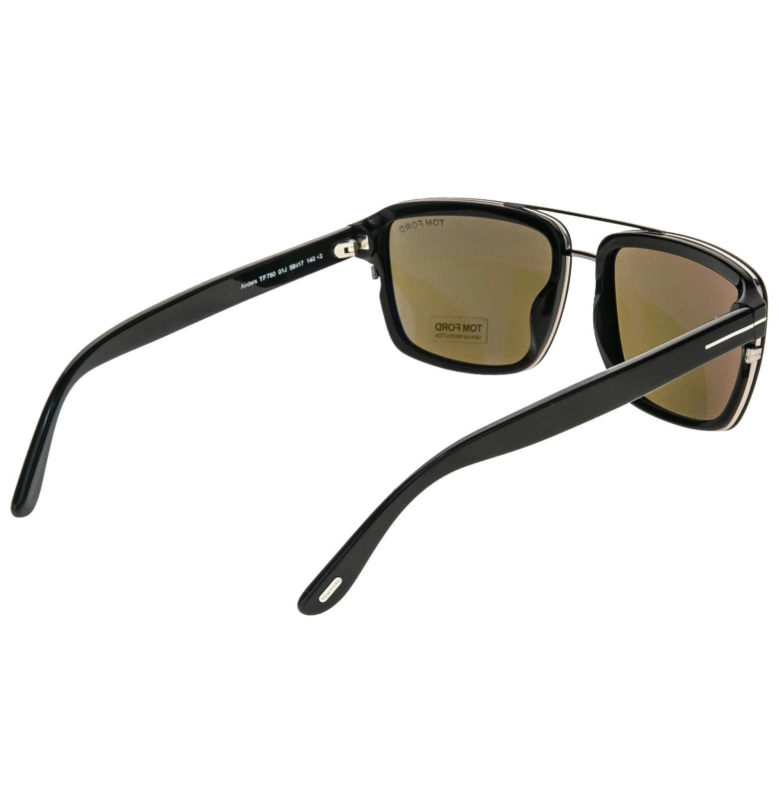 Tom Ford TOM FORD ANDERS TF780 780 Black Square Sunglass FT0780 01J Size ONE SIZE - 6 Thumbnail