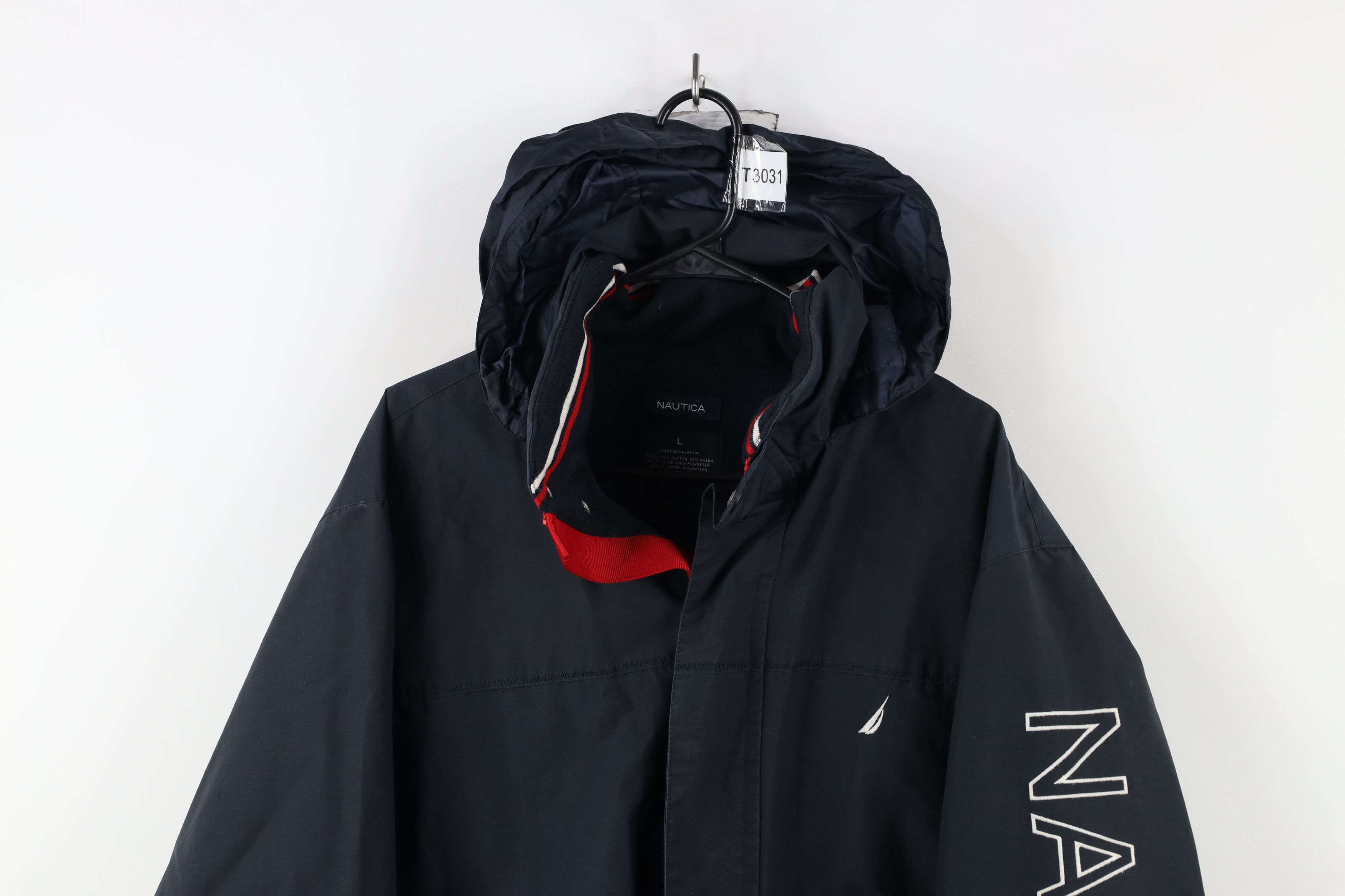 Nautica × Vintage Vintage 90s Nautica Hooded Sailing Windbreaker Jacket Size US L / EU 52-54 / 3 - 2 Thumbnail
