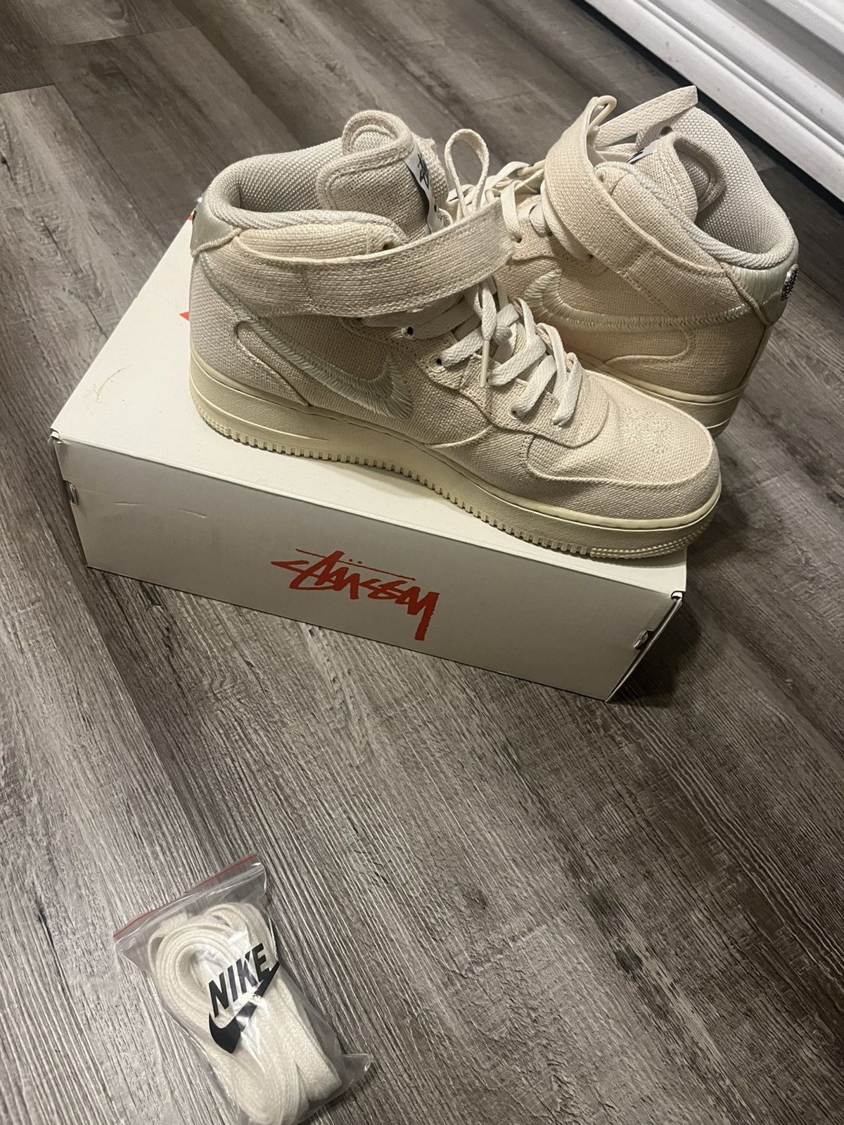 Stussy Stussy Air Force 1 Mid “Fossil” Size US 9 / EU 42 - 4 Thumbnail