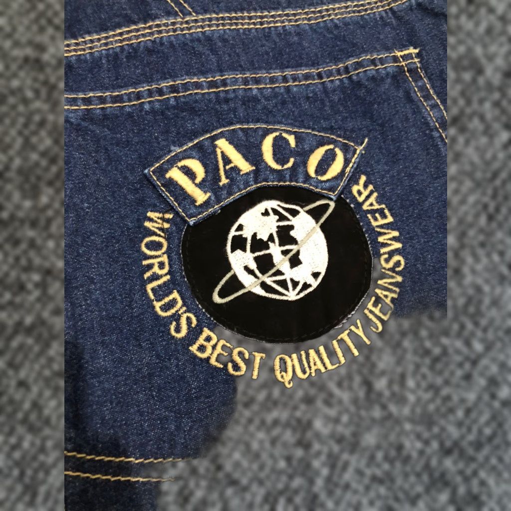 Vintage VINTAGE Paco Jeans Dark Blue Denim Baggy Jean Shorts 90s Hip Hop Street Wear Size 44 Men Size US 44 / EU 60 - 1 Thumbnail