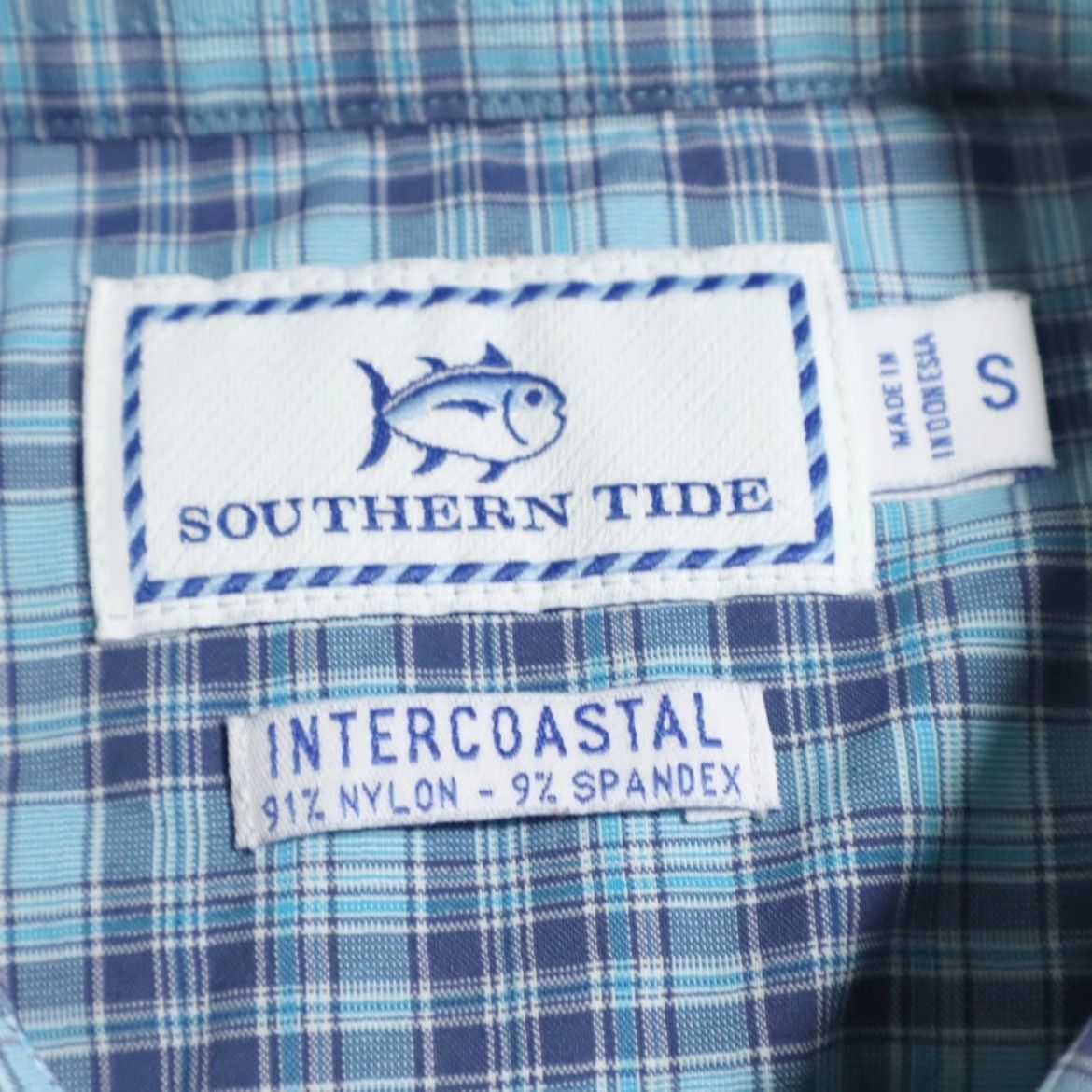 Southern Tide Southern Tide Intercoastal Nylon Plaid Button Down Shirt Blue Men's S Size US S / EU 44-46 / 1 - 5 Thumbnail