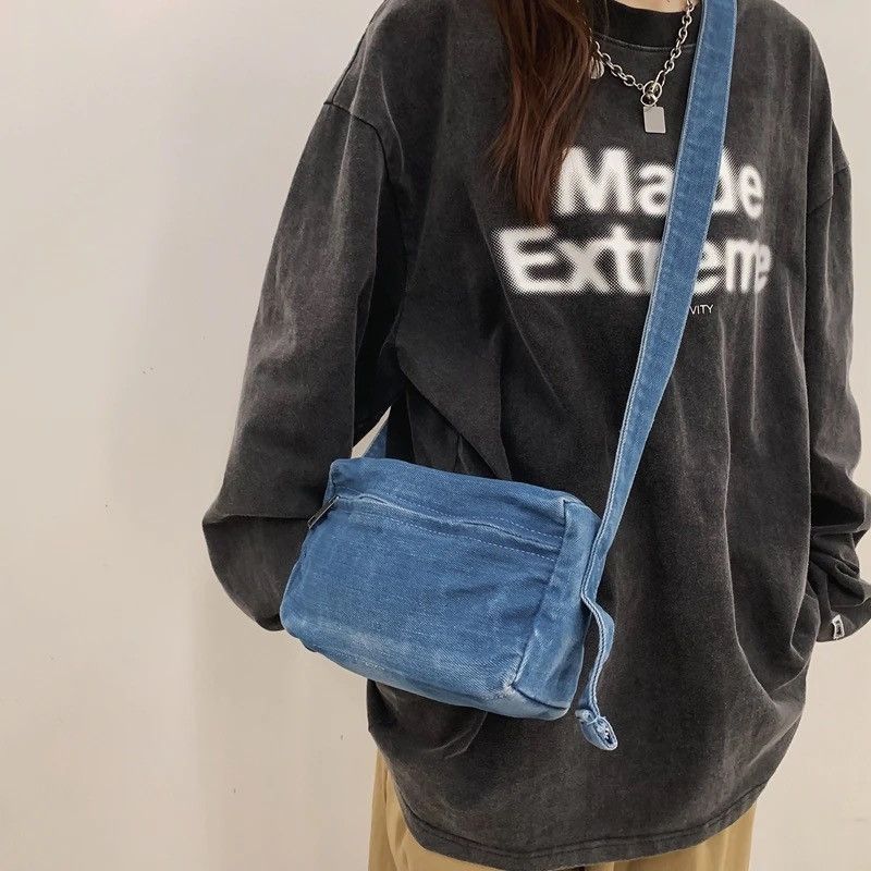 Japanese Brand Denim Crossbody Bag Size ONE SIZE - 1 Thumbnail