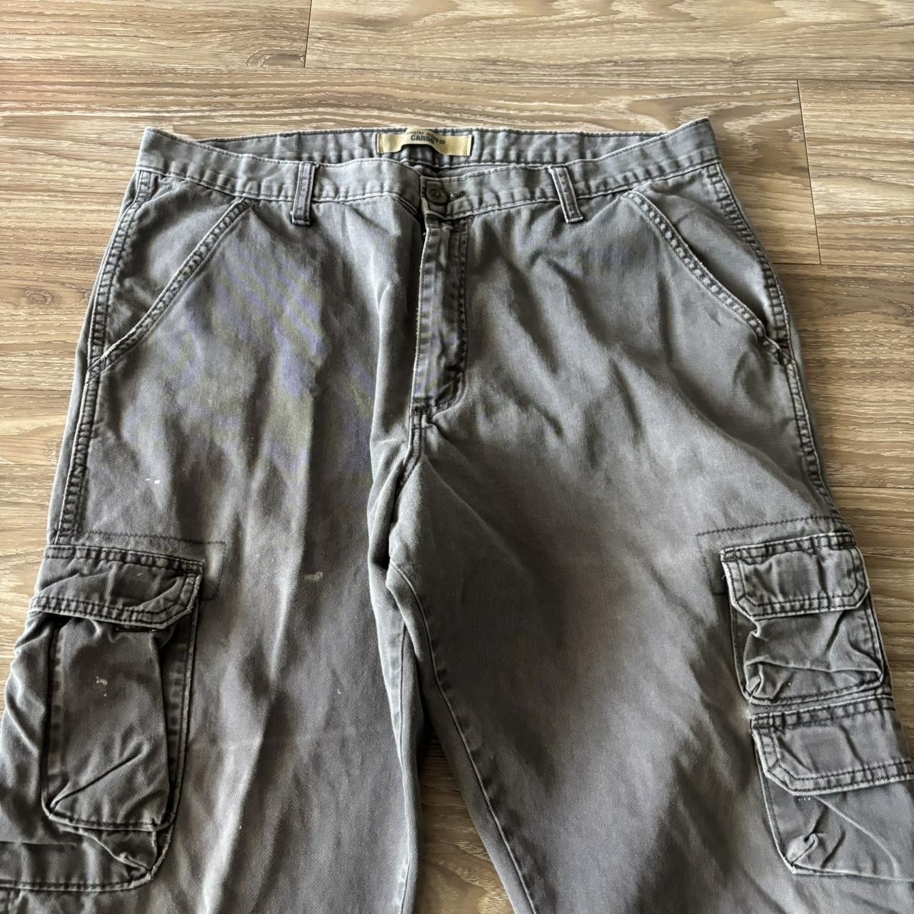 Japanese Brand Crazy Vintage Y2K/2000s Baggy Grey Skater Style Cargo Pants! 36x30 Size US 36 / EU 52 - 5 Thumbnail
