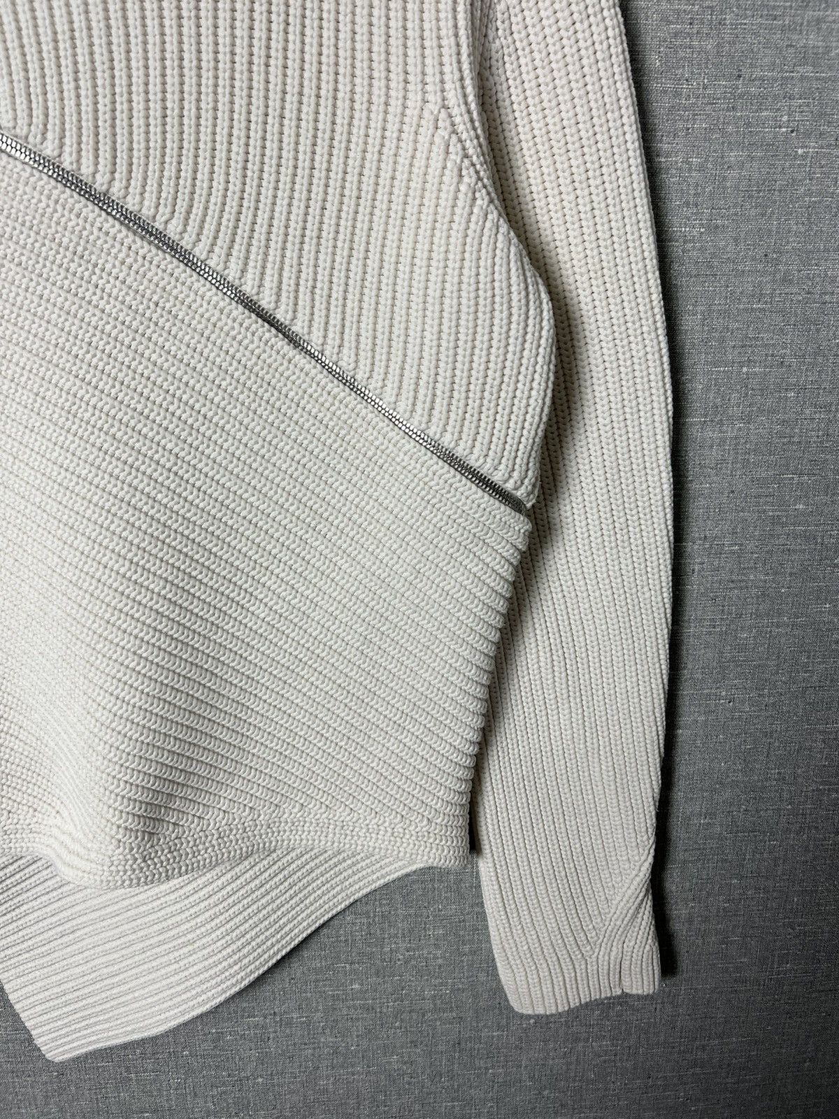 Alexander Wang ALEXANDER WANG Asymmetrical Zip Peel Away Knitted Sweater Size M / US 6-8 / IT 42-44 - 18 Thumbnail