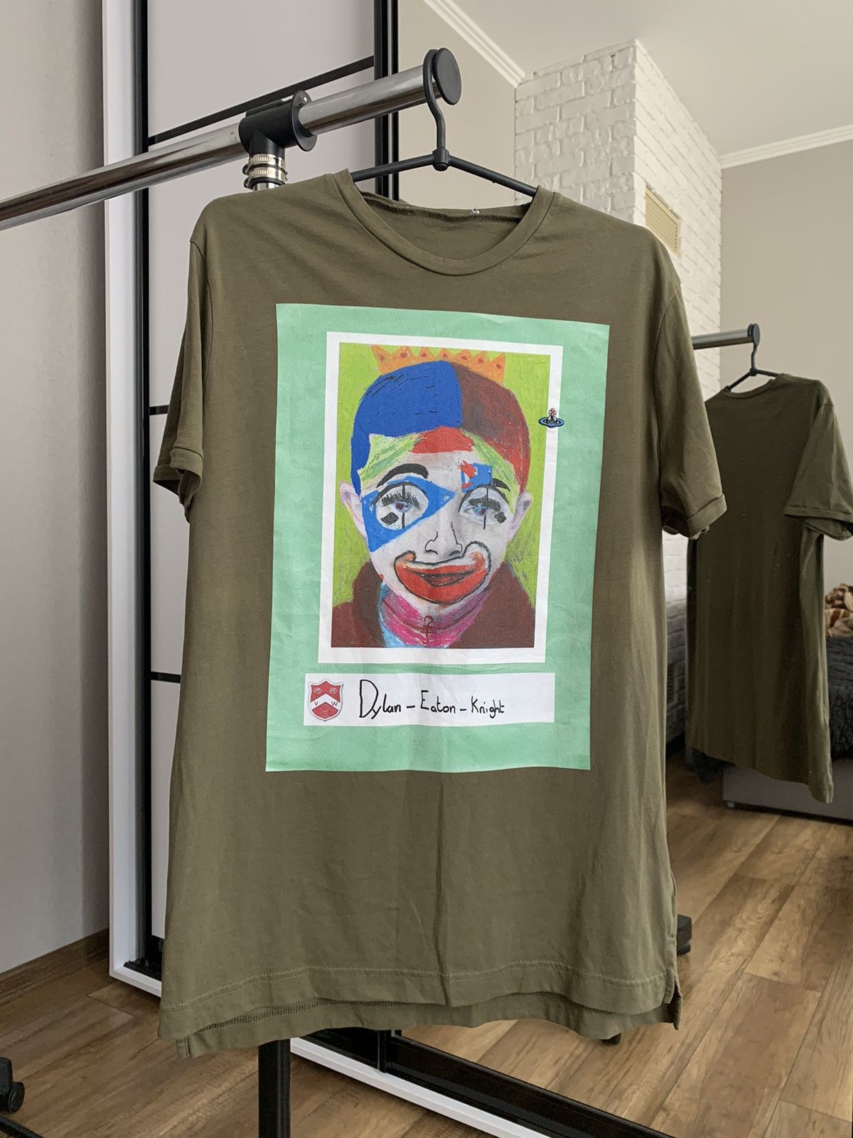 image of Vivienne Westwood Dylan Eaton T-Shirt Big Logo in Khaki, Men's (Size Large)