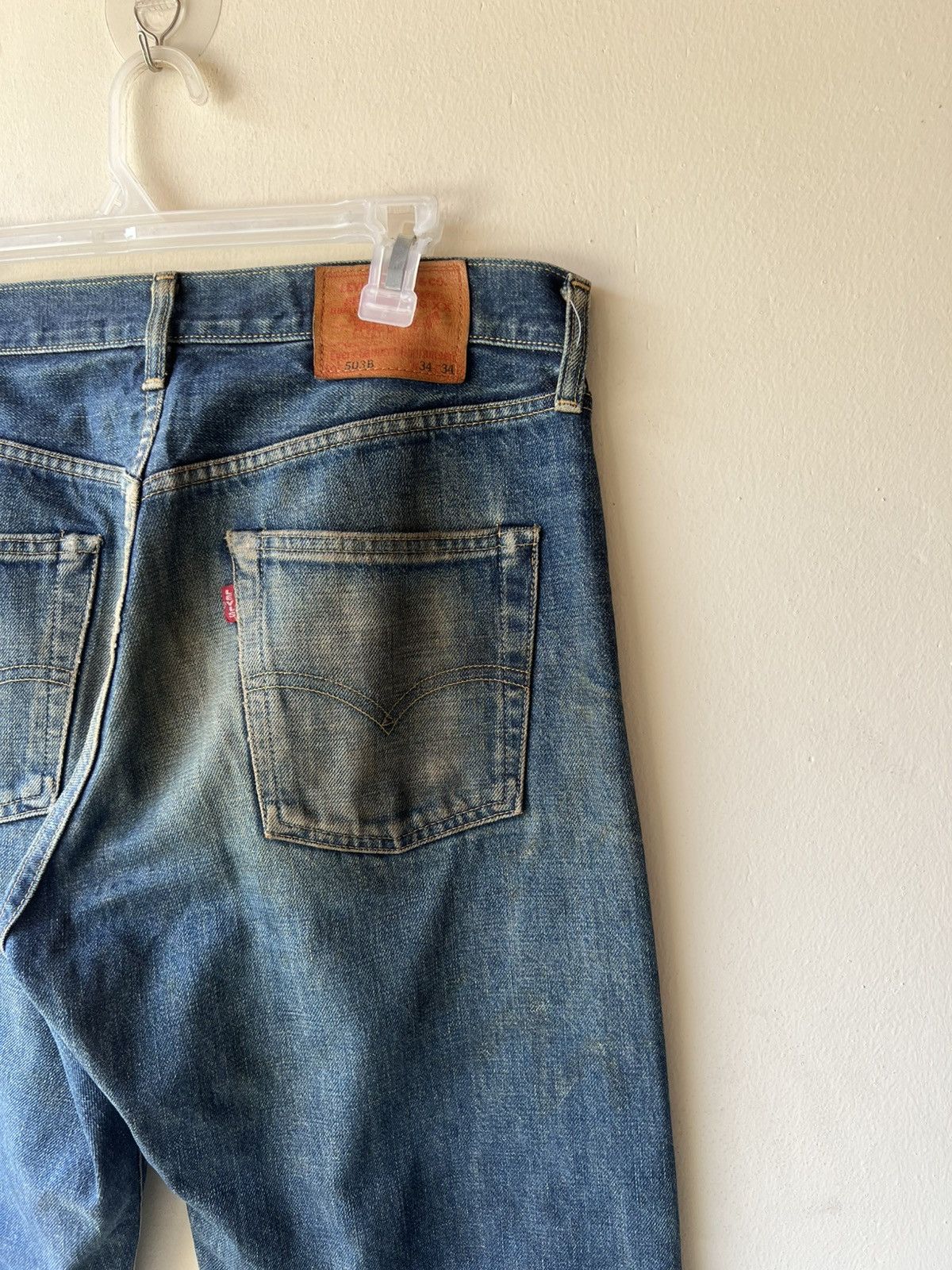 Levi's VTG 1994 Levi’s 503B XX Big E Dirty Mud Denim Selvedge Jeans Size US 34 / EU 50 - 22 Thumbnail
