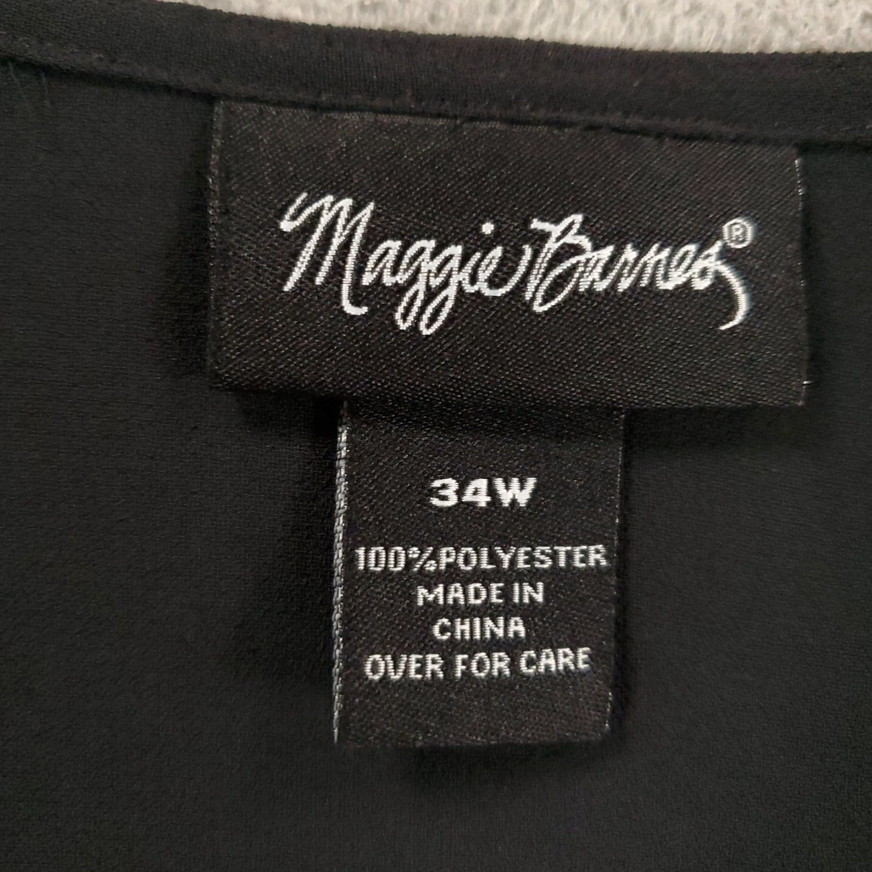 Vintage Maggie Barnes Cardigan Womens 34W Black Open Front Lightweight Casual Sleeve Short Sleeve Plus Size Cardigan Men/Womens? Size XXS / US 00 / IT 34 - 5 Thumbnail