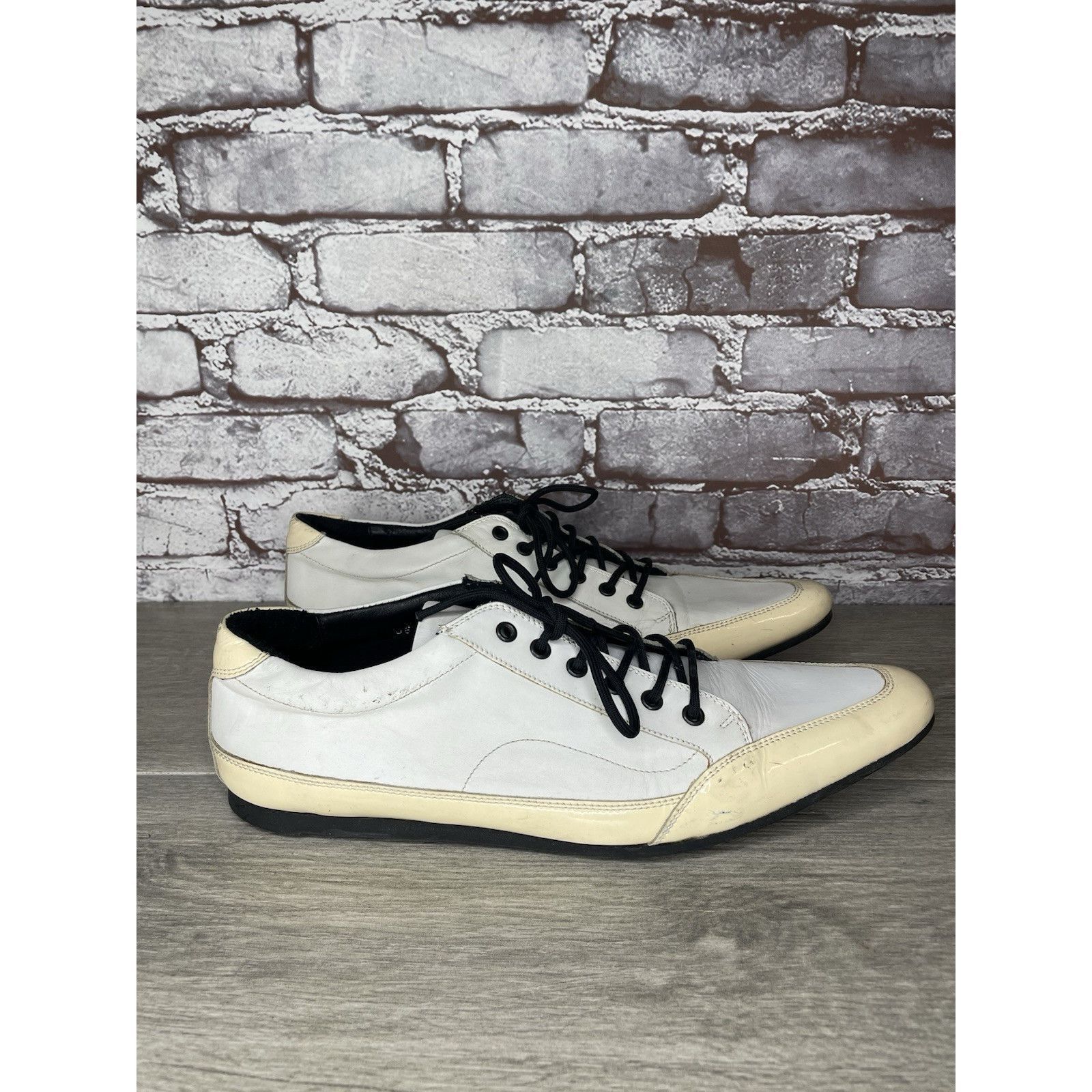 Vice Le Voice White Patent Leather Pointed Toe Oxfords Dress Shoe Size US 10.5 / EU 43-44 - 1 Thumbnail