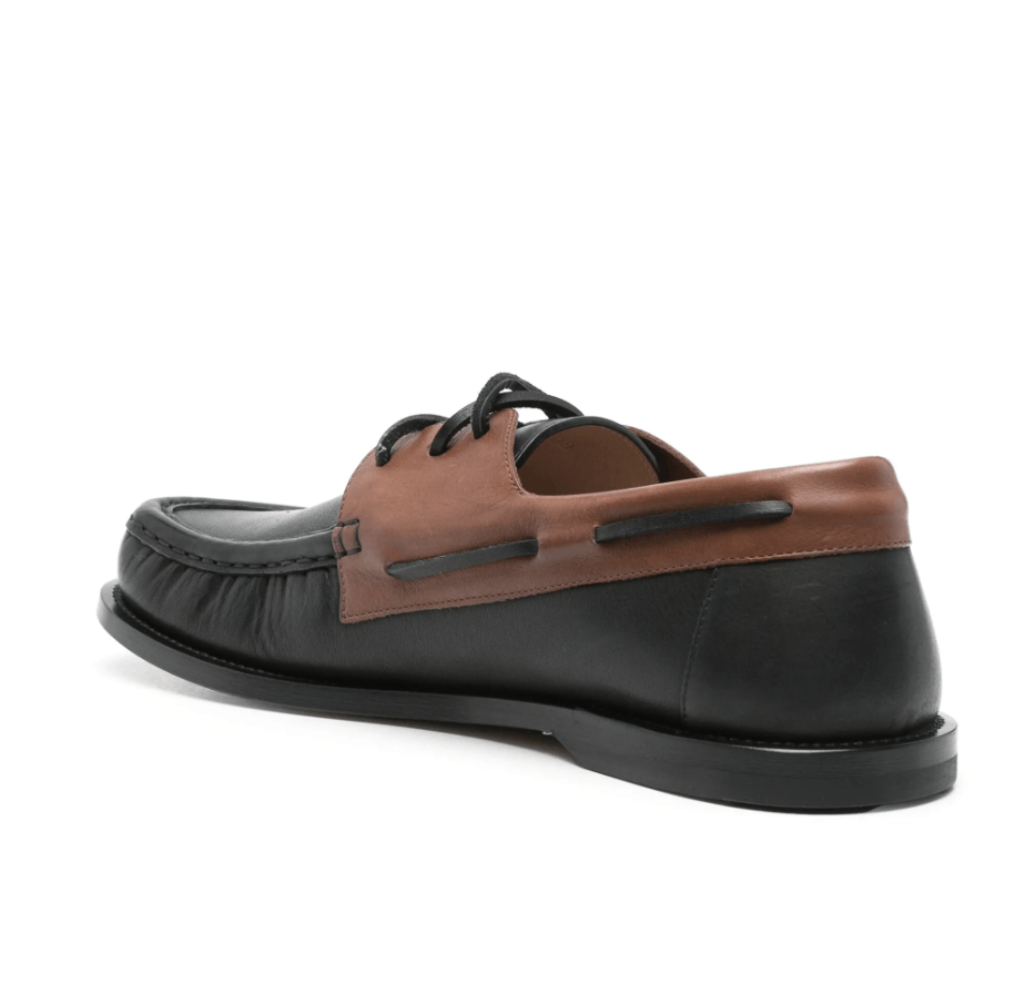 Loewe Loewe Campo Boat Shoe Carame and Black Leather Size US 12 / EU 45 - 7 Thumbnail