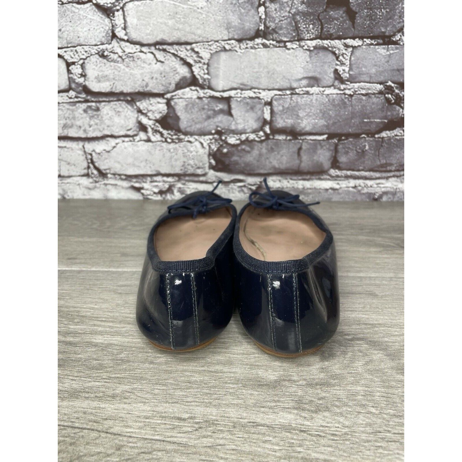 Summit Clothing Summit White Mountain Navy Blue Patent Bow Ballet Flats Wome Size US 8.5 / IT 38.5 - 3 Thumbnail