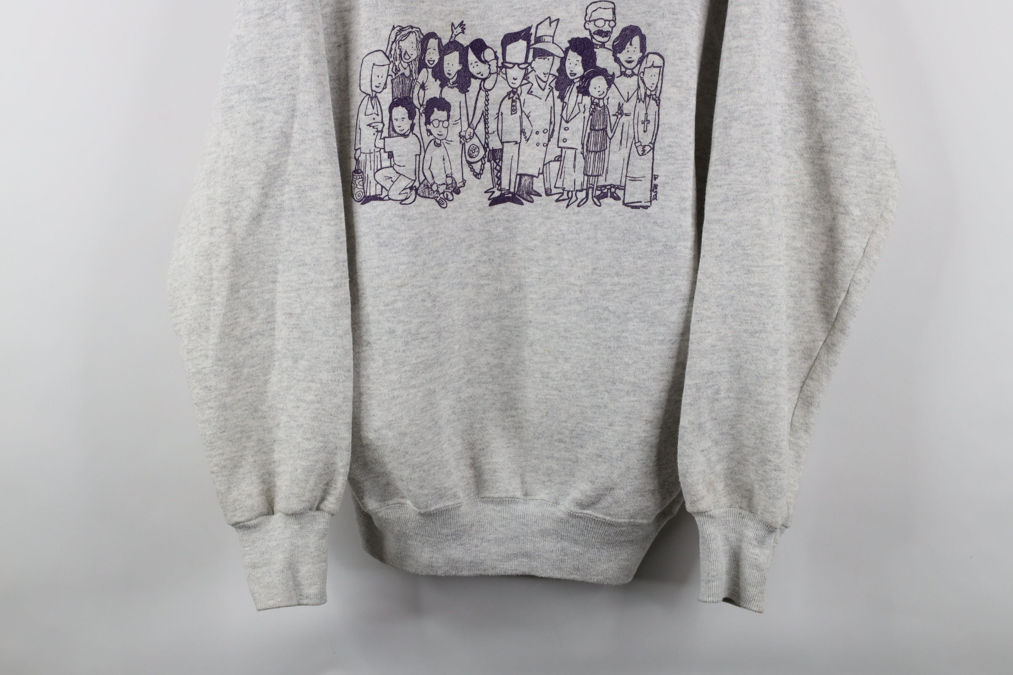 Vintage Vintage 90s Allen Play It Again Sam Sweatshirt Gray USA Size US XL / EU 56 / 4 - 3 Thumbnail