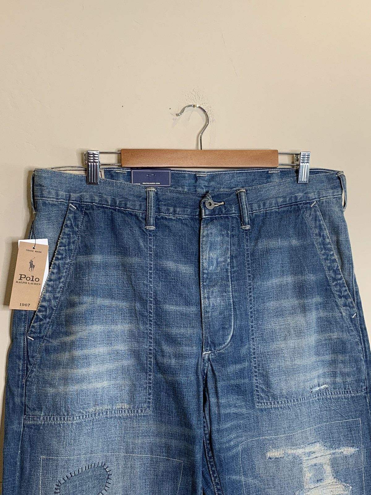 Polo Ralph Lauren *RARE* New Polo Ralph Lauren Factory Distressed Denim Jeans Size US 36 / EU 52 - 6 Thumbnail