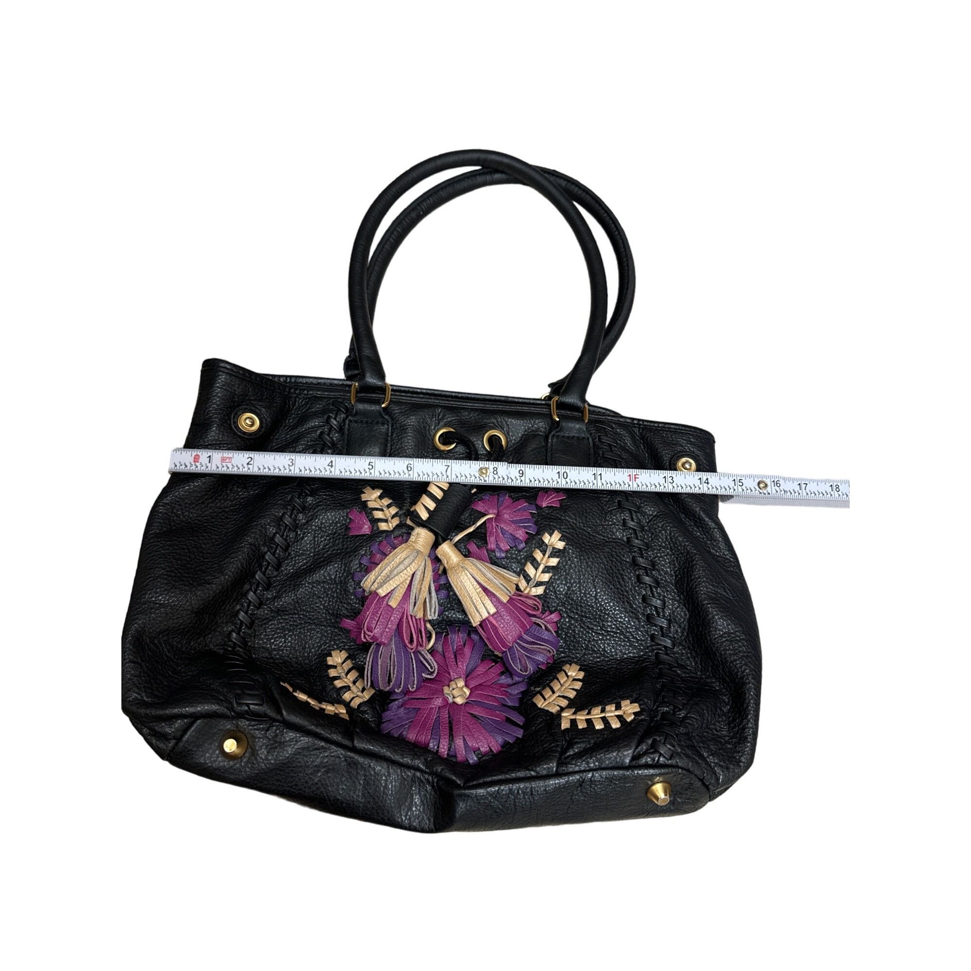 Other Isabella Fiore vintage leather tossled floral handbag 3227 Size ONE SIZE - 3 Thumbnail
