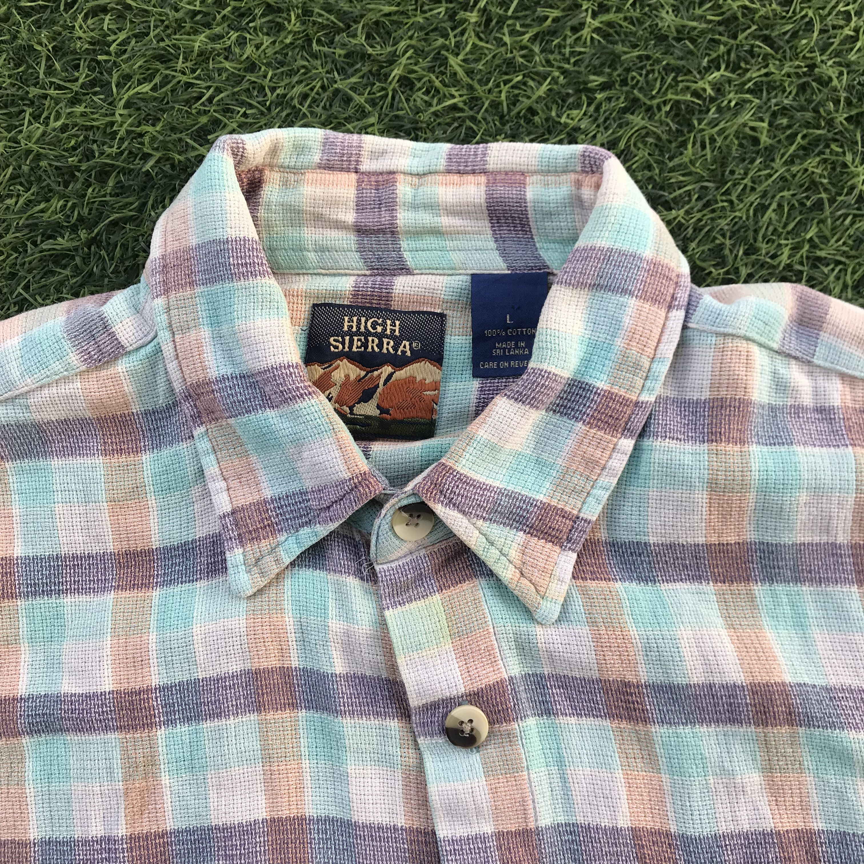 High Sierra × Sierra Designs High Sierra Button Up outdoor mountain casual Shirt short Size US L / EU 52-54 / 3 - 7 Thumbnail