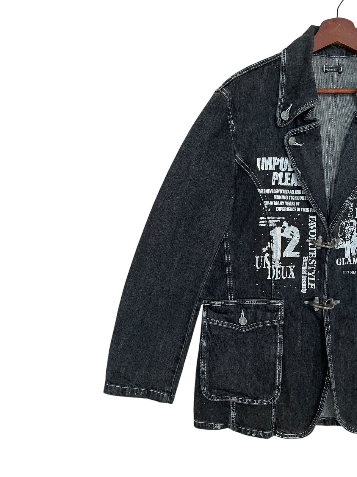 If Six Was Nine × Japanese Brand × Le Grande Bleu (L.G.B.) Vintage Japanese Brand Archive Skull Punk Denim Jacket 2000s Size US L / EU 52-54 / 3 - 5 Thumbnail
