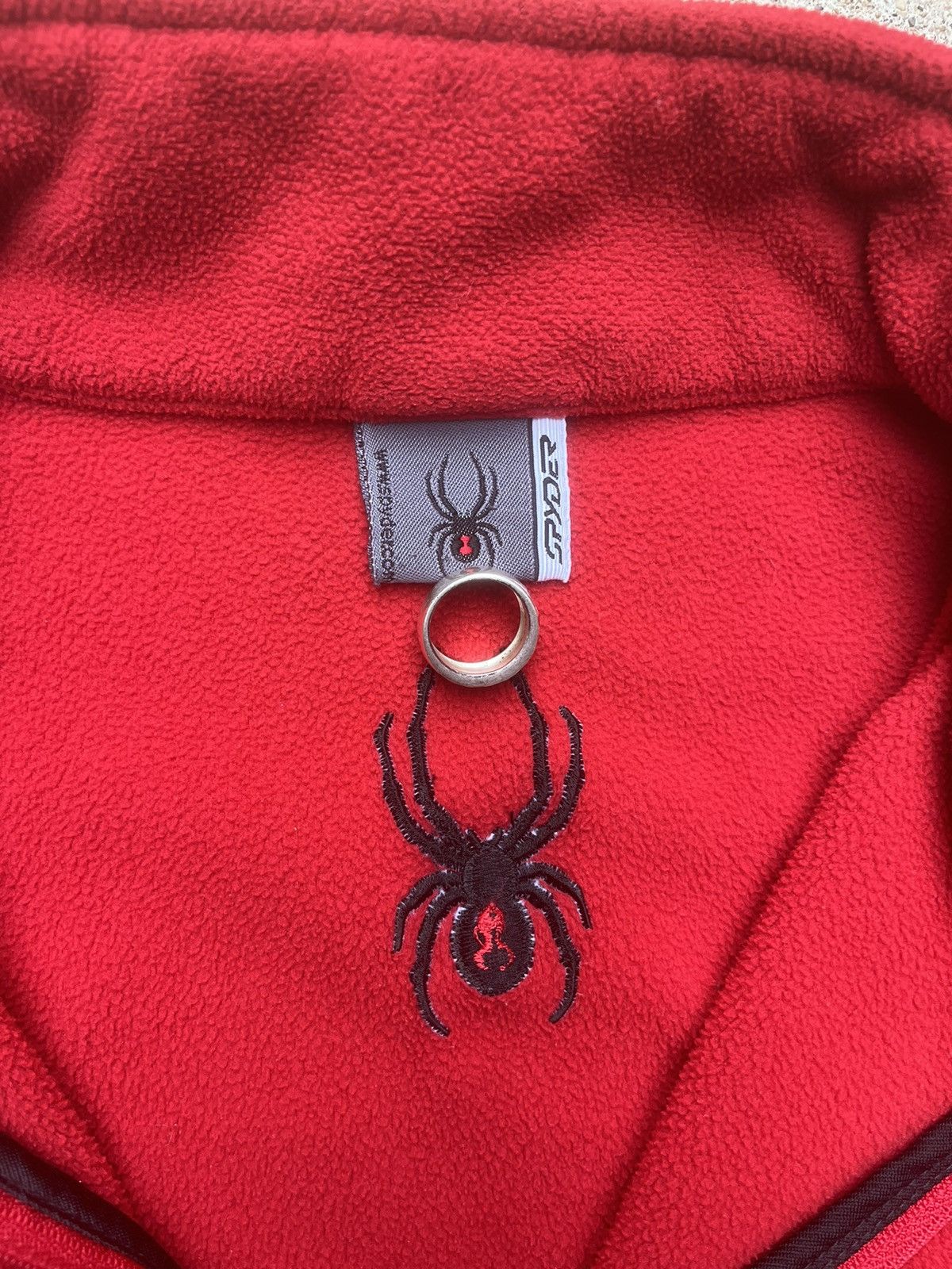 Spyder × Vintage Vintage Y2K Embroidered Spyder Quarterzip Fleece Size US XL / EU 56 / 4 - 4 Thumbnail