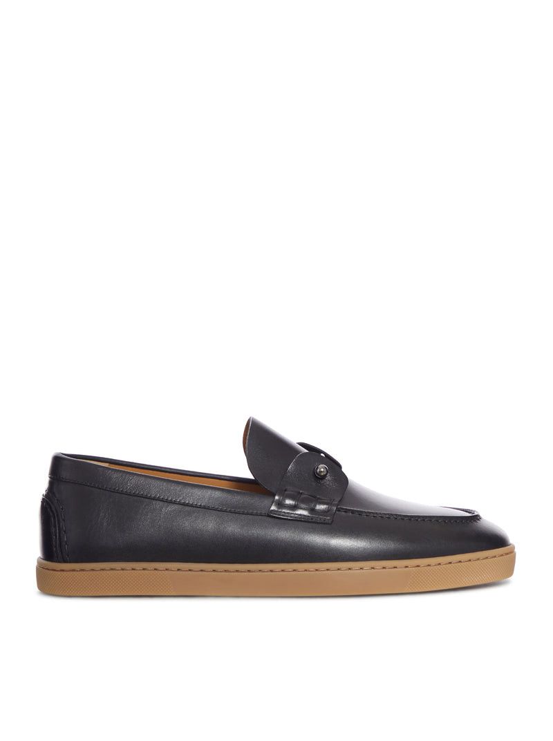 Christian Louboutin CHAMBELIBOAT LOAFERS IN PATINATED CALFSKIN Size US 10 / EU 43 - 1 Thumbnail