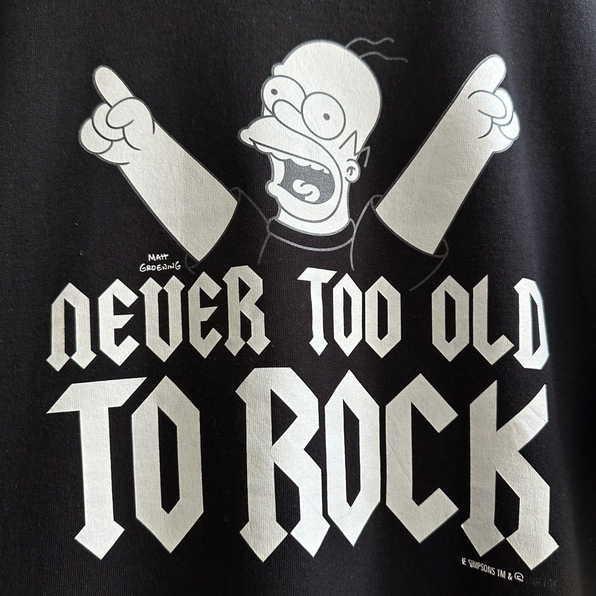 The Simpsons VINTAGE Y2K THE SIMPSONS NEVER TOO OLD TO ROCK PROMO TEE Size US XXL / EU 58 / 5 - 3 Thumbnail