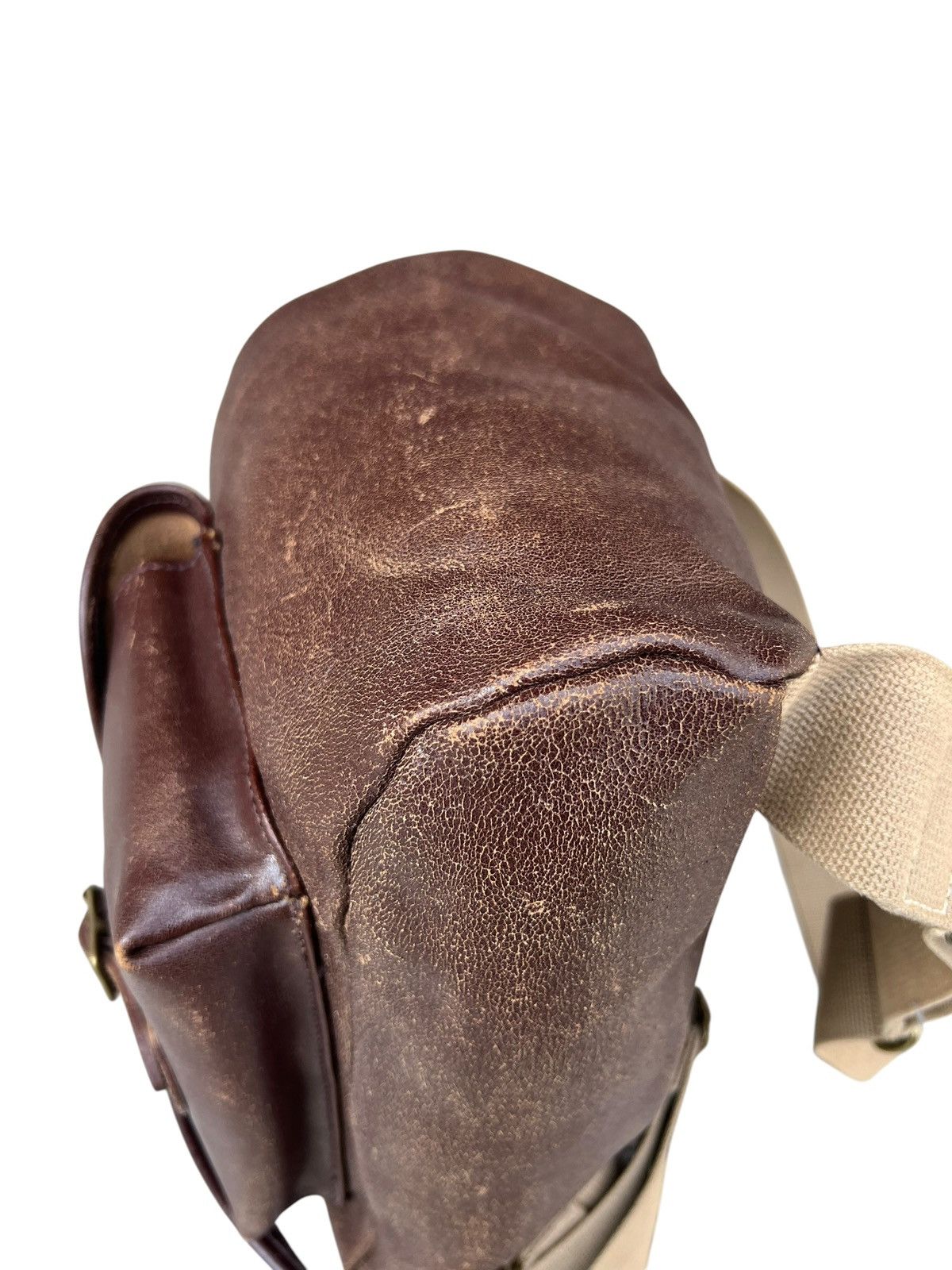 Leather VTG J&M Davidson Distress Blistered Leather Backpack Bag Size ONE SIZE - 15 Thumbnail