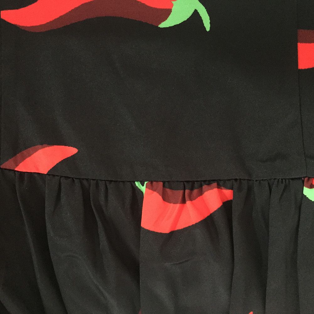 Other Chili pepper print off shoulder slim fit women tops Size XXL / US 16-18 / IT 52-54 - 7 Thumbnail