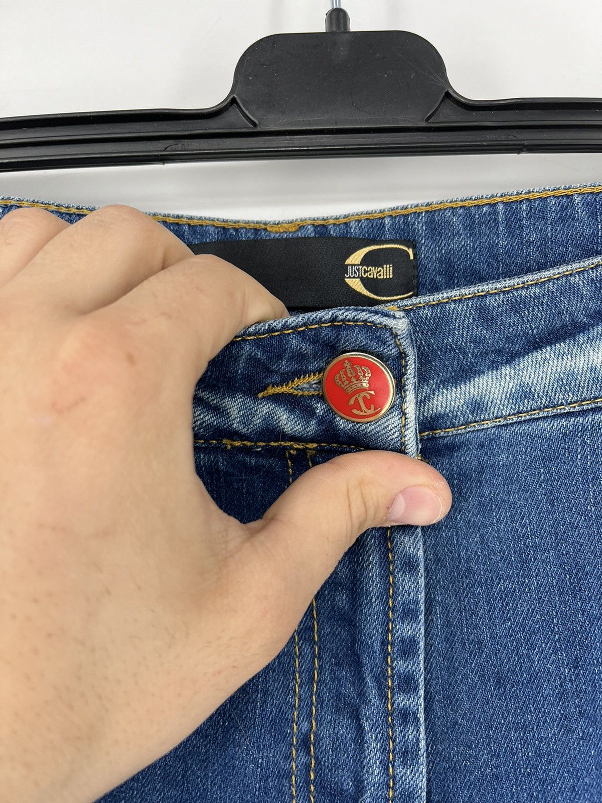 Just Cavalli × Roberto Cavalli Vintage JUST CAVALLI Luxury Retro Denim long jeans 29*43 Size US 29 - 6 Thumbnail