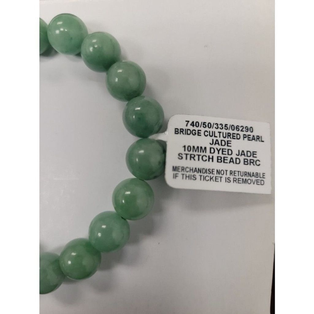 Macys WOMEN'S Jade Stretched Bridge Cultured Pearl B-629-ME. 7" Size ONE SIZE - 6 Thumbnail