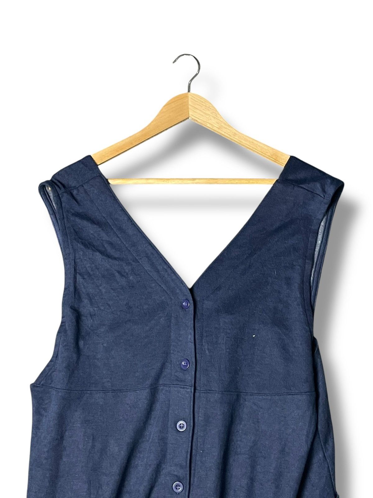 Polo Ralph Lauren × Vintage Polo Home Button Up Sleeveless Dress (52) Size S / US 4 / IT 40 - 2 Thumbnail