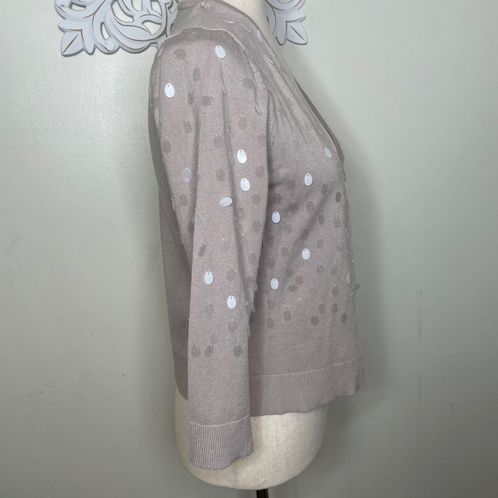 Other CARMEN Marc Valvo size M Cardigan Clear & Opaque Sequins Size M / US 6-8 / IT 42-44 - 5 Thumbnail