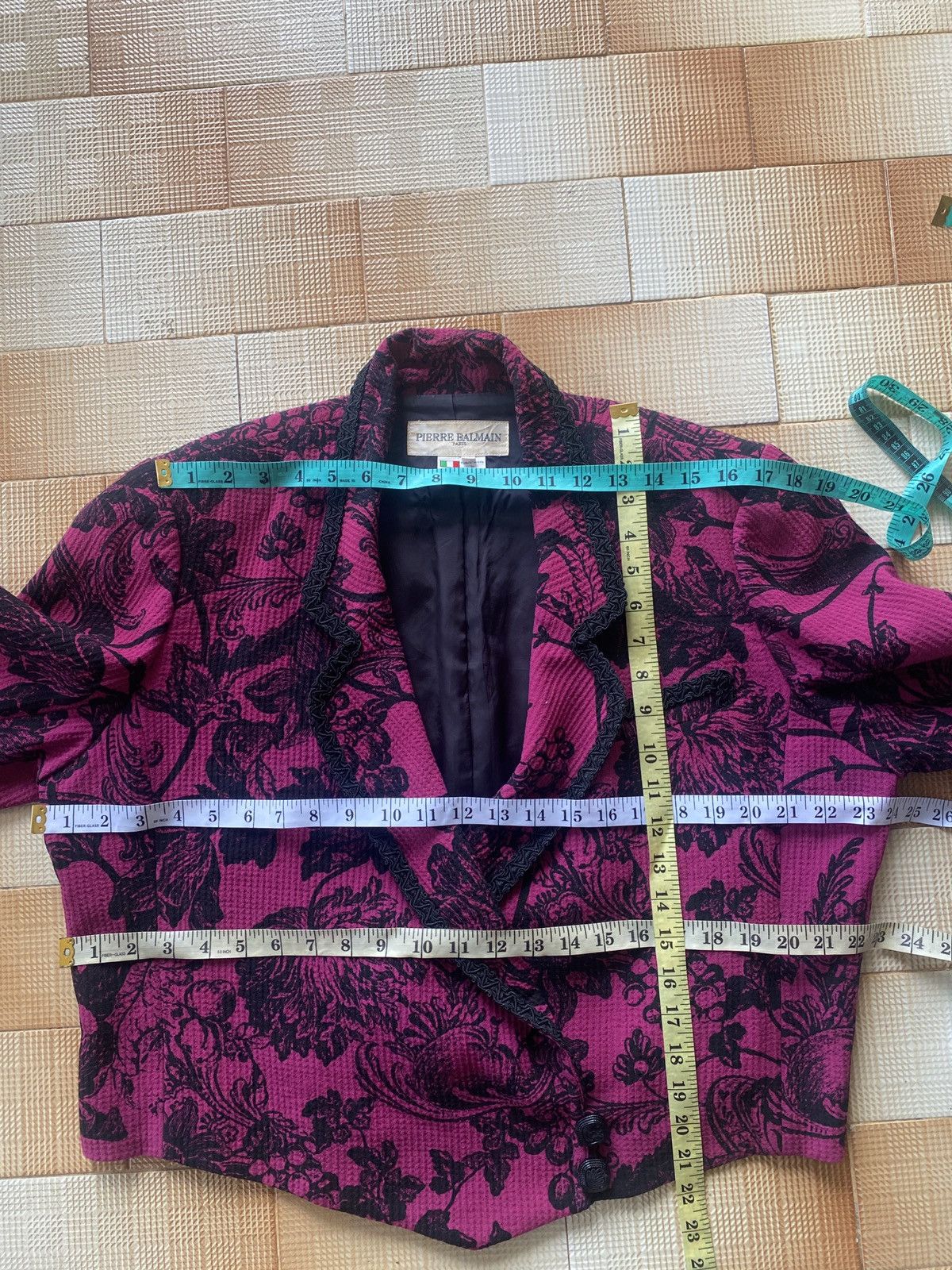 Balmain × Pierre Balmain Vintage pierre balmain cropped jacket Size XL / US 12-14 / IT 48-50 - 4 Thumbnail