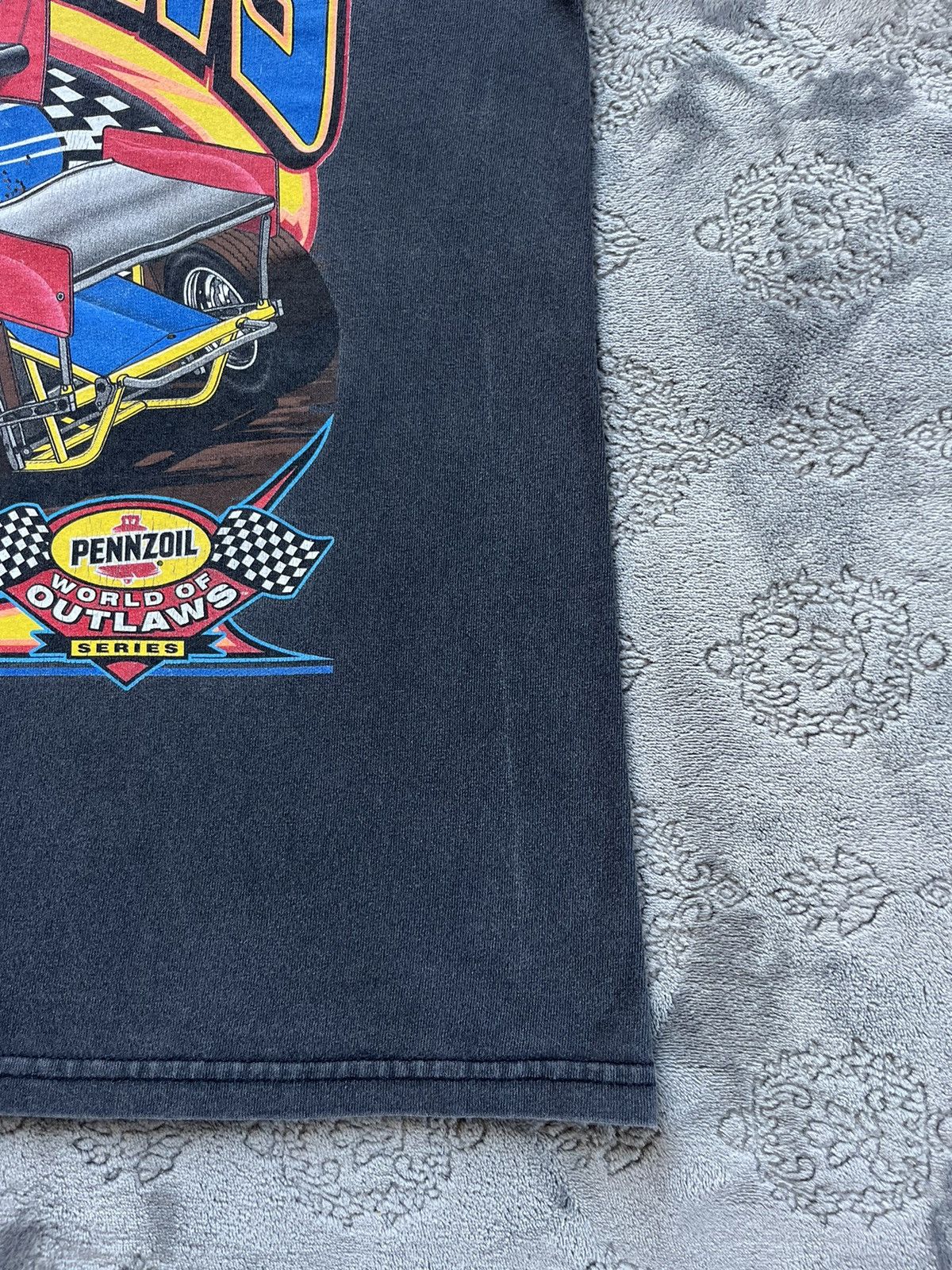 Vintage Vintage 00’s Pennzoil “World of Outlaws” T-Shirt Size US M / EU 48-50 / 2 - 6 Thumbnail