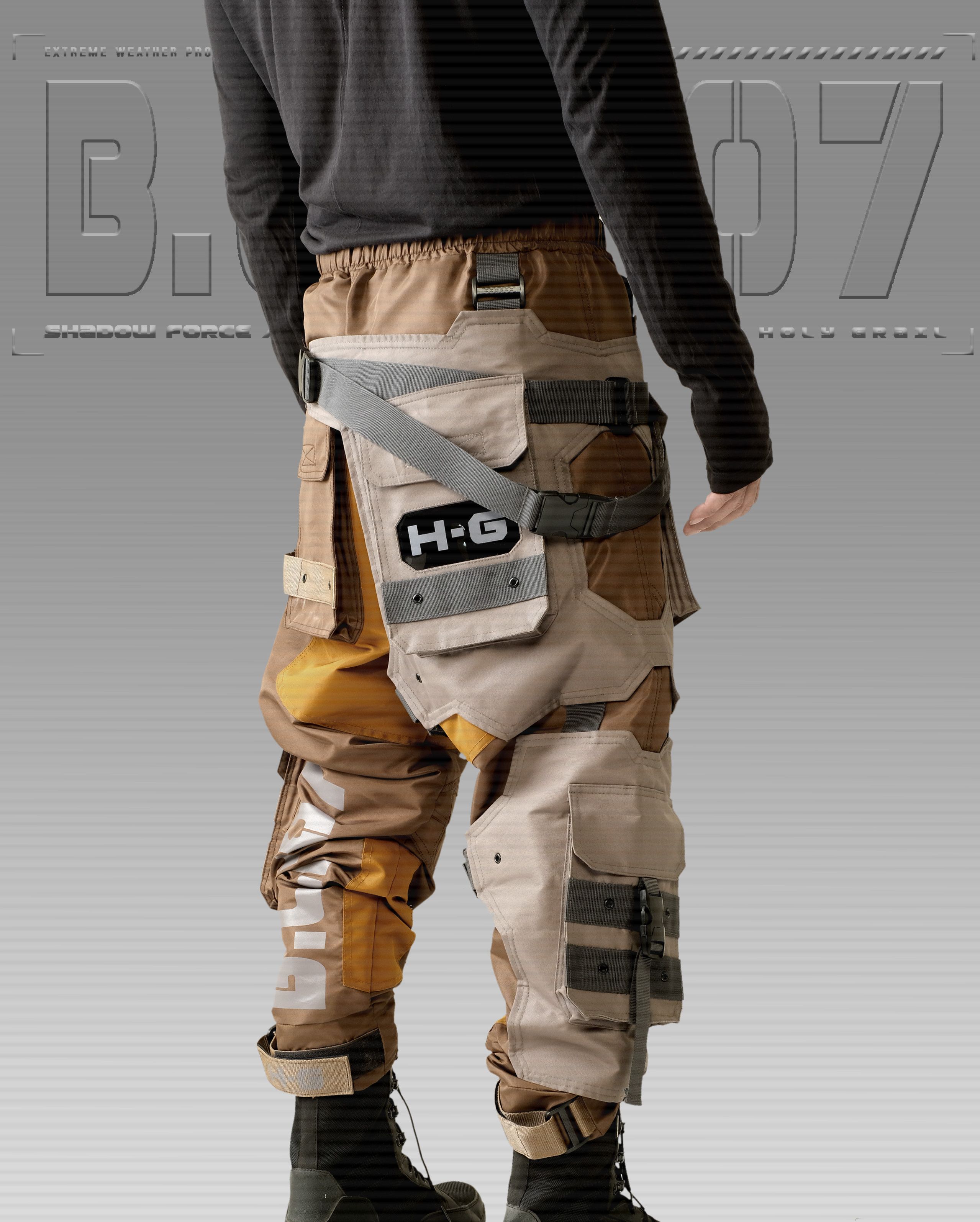 Hi Tec H-G PRO-TECH-TOR "SHADOW FORCE" TECHWEAR CYBERPUNK HOLYGRAIL Size US 34 / EU 50 - 4 Thumbnail