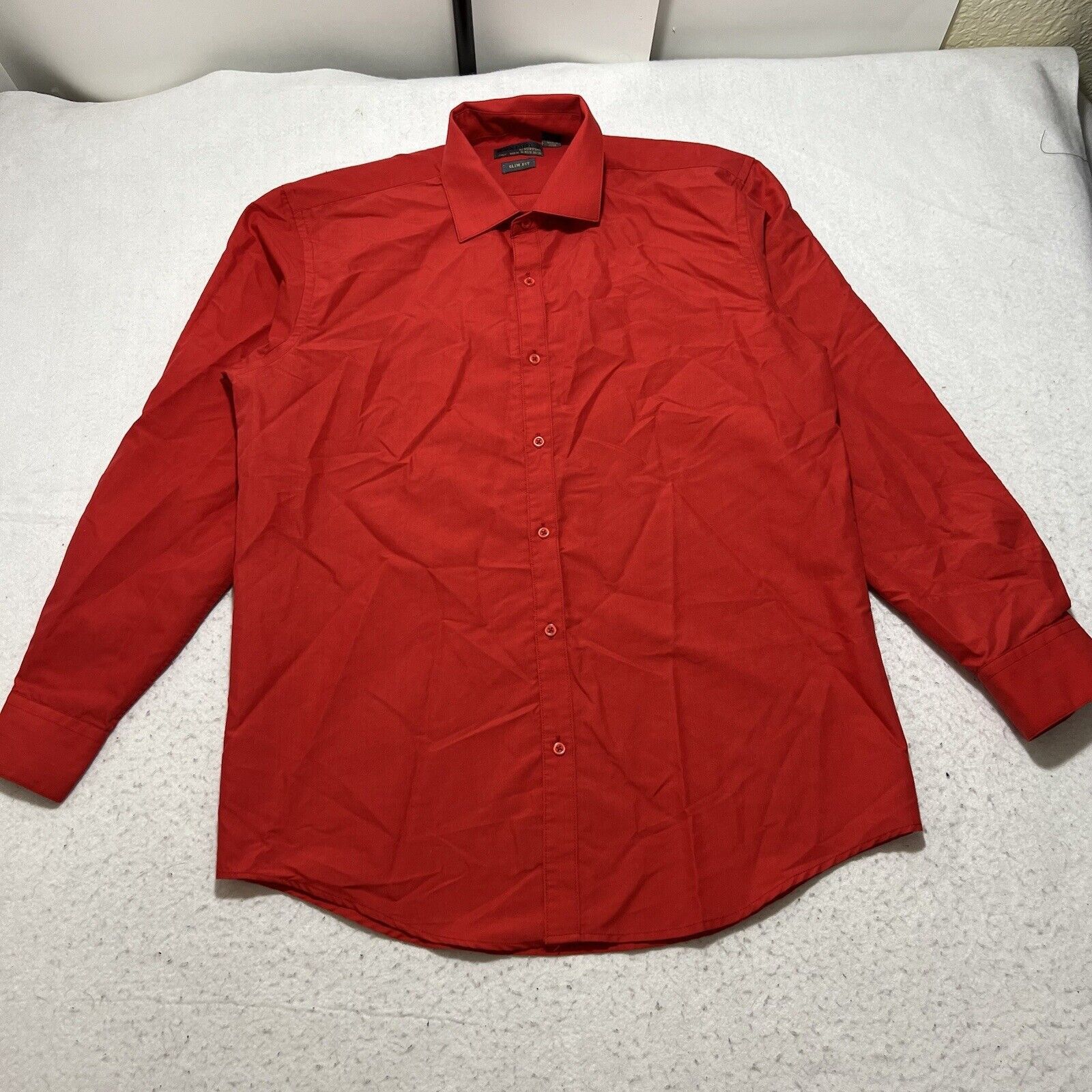 Other Black Label Ruffini Medium 15-15.5 (32/33) Red Dress Shirt Size US M / EU 48-50 / 2 - 1 Thumbnail