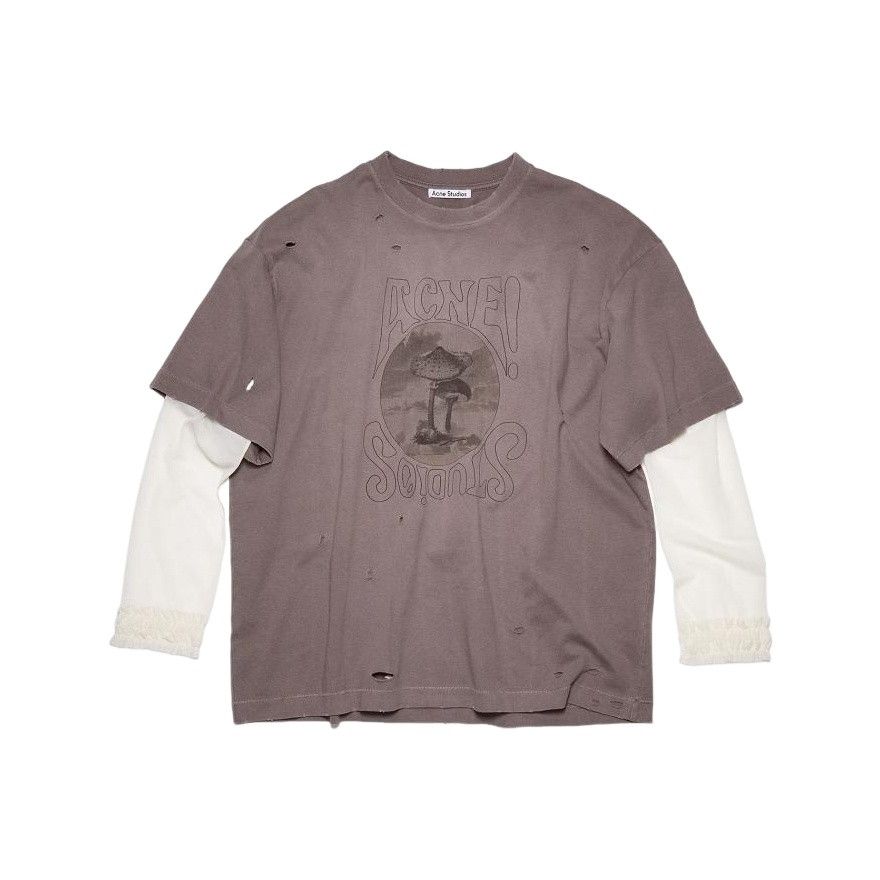Acne Studios Acne Studios Distressed Layered Long Sleeve T-Shirt Size S Size S / US 4 / IT 40 - 1 Thumbnail