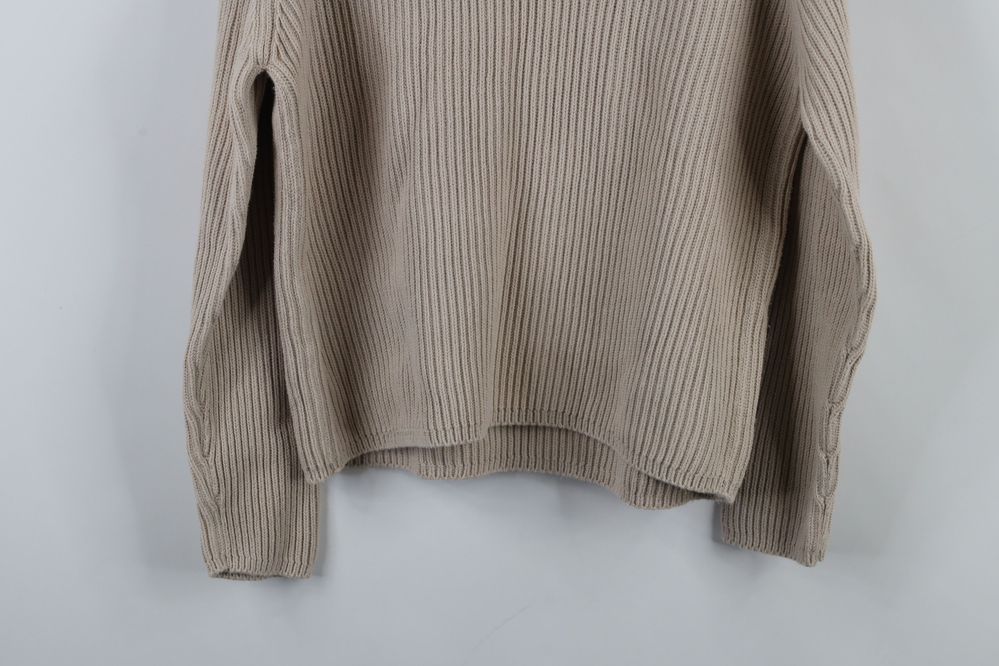 Vintage Vintage 90s Streetwear Cotton Ribbed Knit Mock Neck Sweater Size L / US 10 / IT 46 - 9 Thumbnail