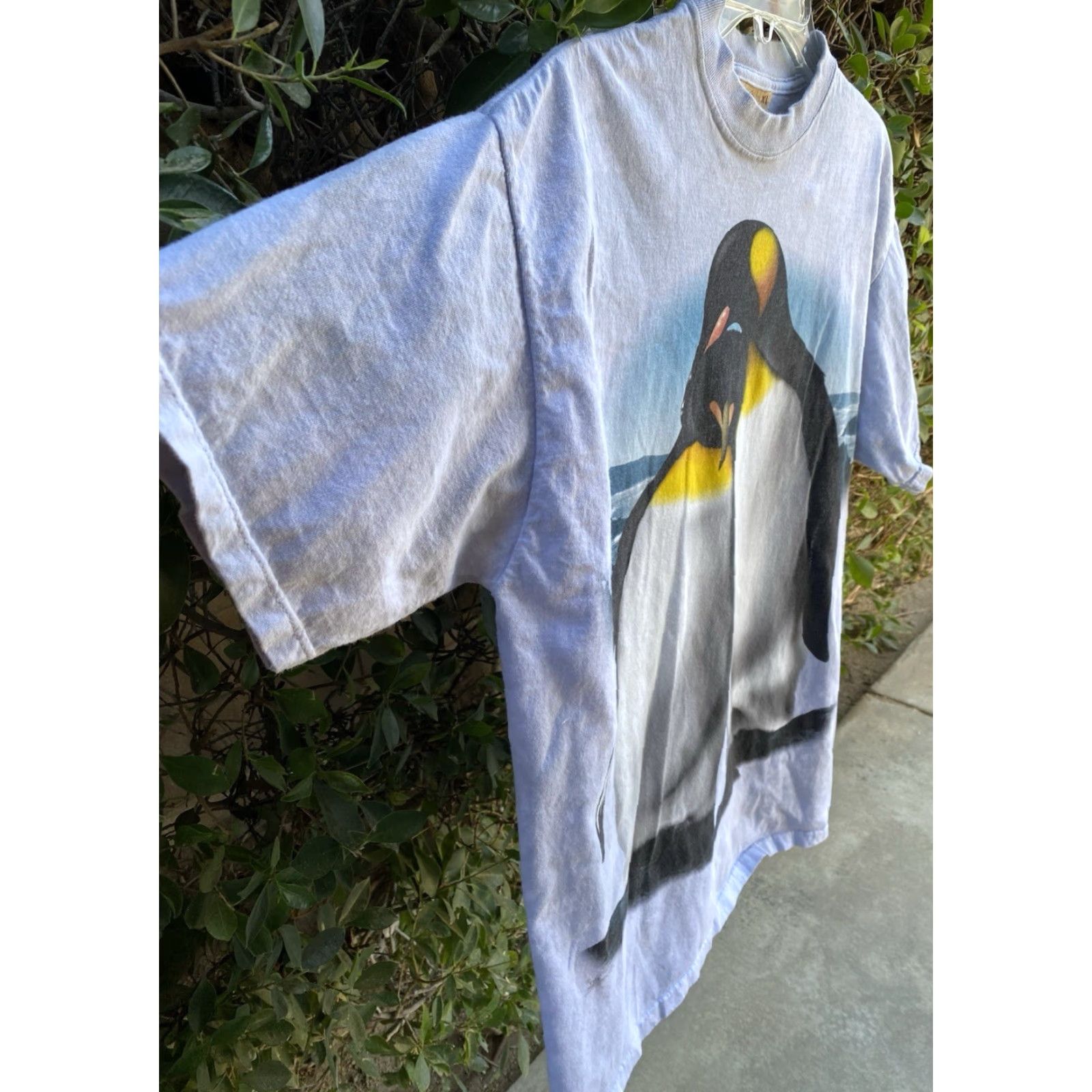 The Mountain VINTAGE The Mountain T-Shirt Penguin Penguins 2002 Nature Tee Size XL Gray Cotton Men Short Sleeve Graphic Print Shirt XL Mens Size US XL / EU 56 / 4 - 7 Thumbnail